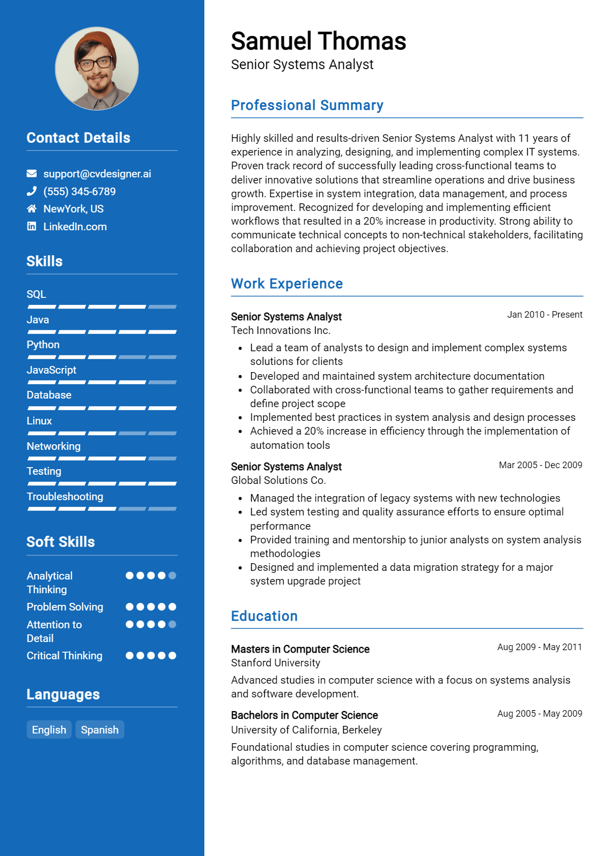 26 Senior Systems Analyst Resume Examples And Templates for 2026 Preview
