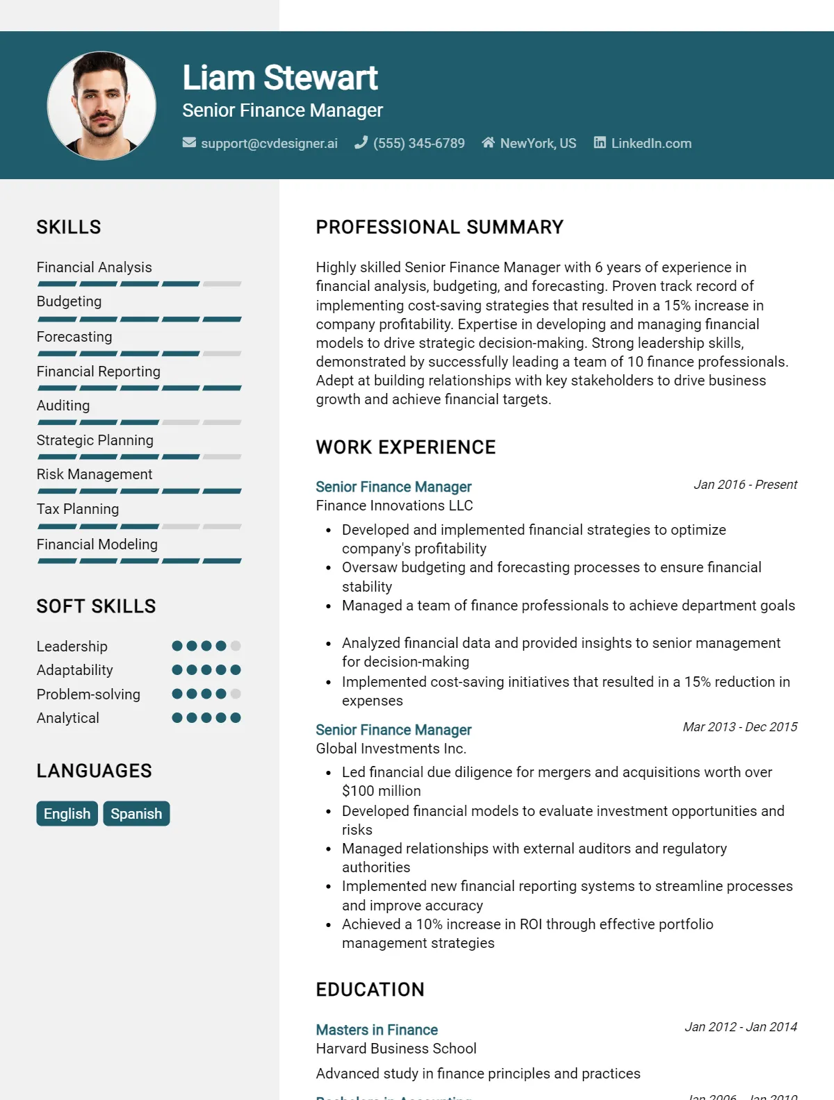 18 Senior Finance Manager CV Examples And Templates For 2026 Preview
