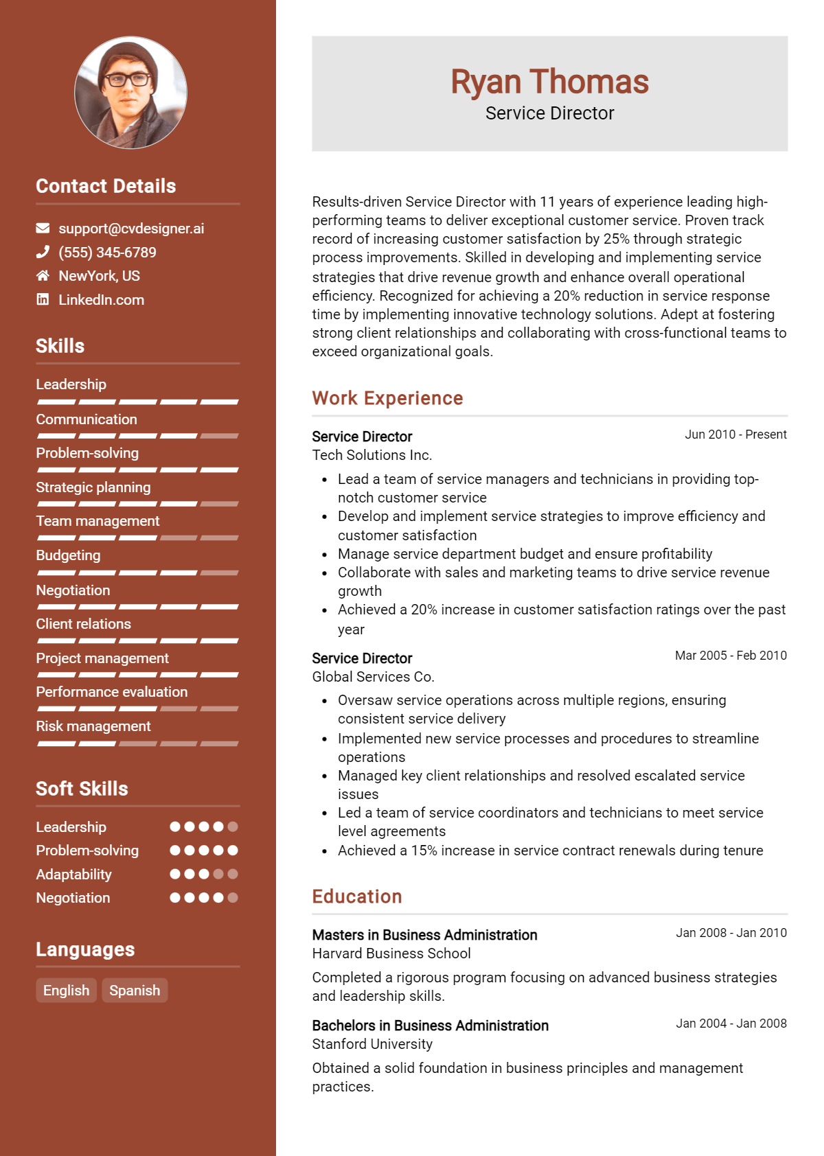 28 Service Director Resume Examples for 2026: Tips to Stand Out Preview