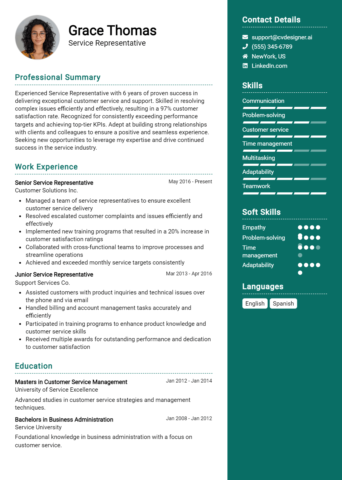 Service Representative Resume Example for 2026: Tips to Stand Out Preview