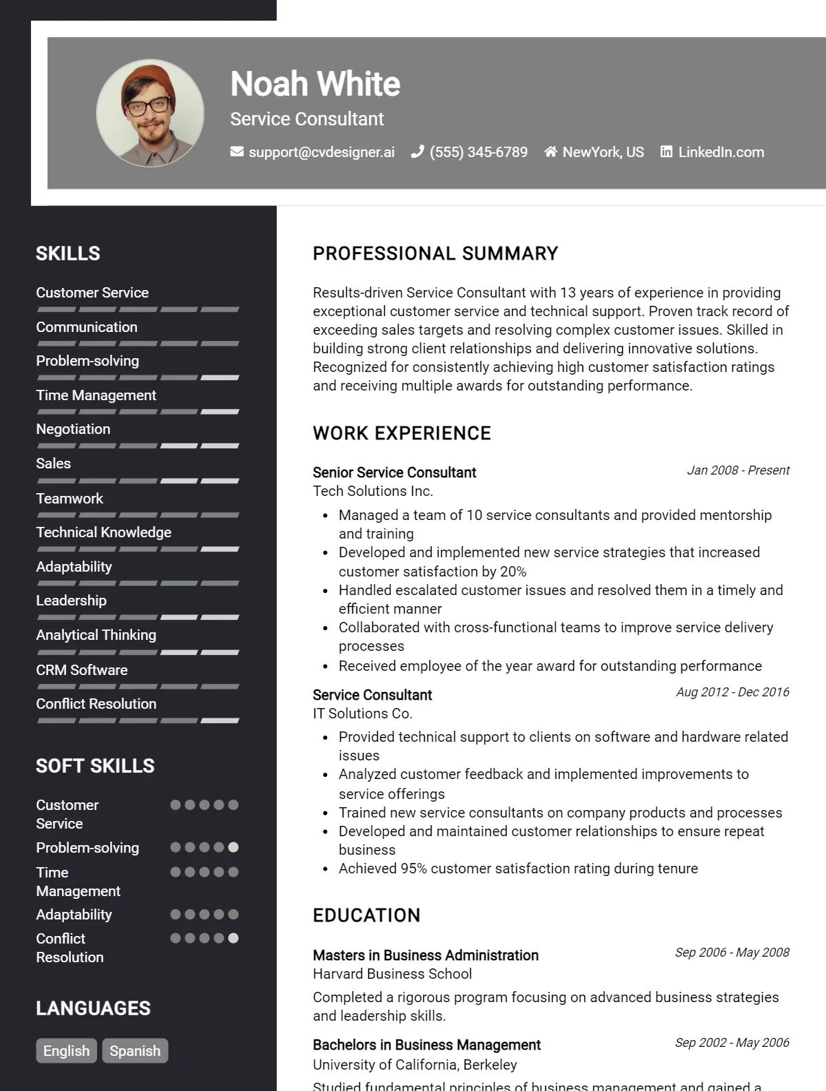 Service Consultant CV Example For 2026: How to Craft a Winning CV Preview