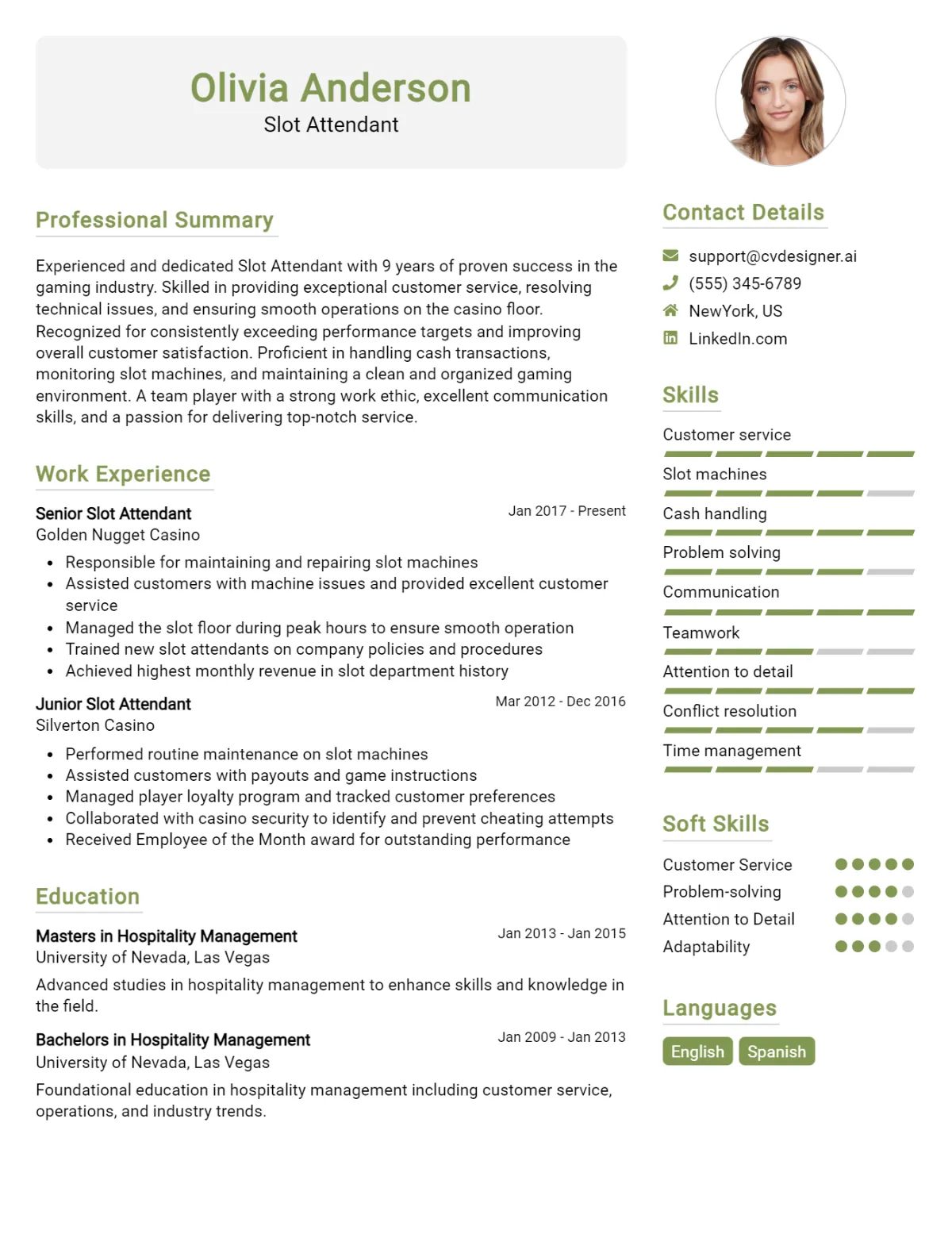 Slot Attendant CV Example For 2026: Top Tips & Samples Preview