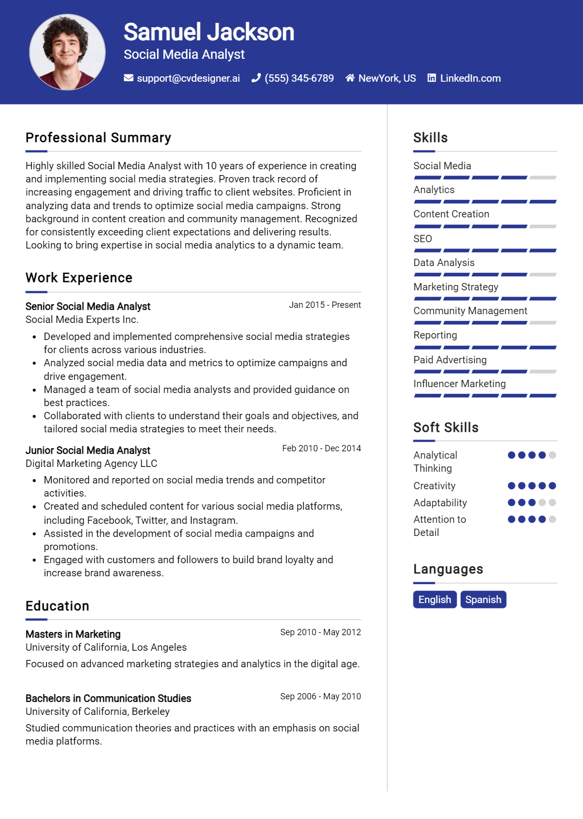 14 Social Media Analyst Resume Examples for 2026: Expert Tips Preview