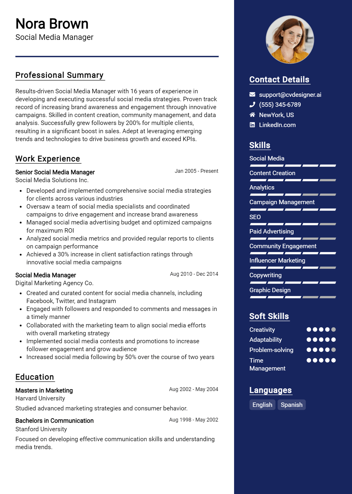 14 Social Media Manager Resume Examplse for 2026: Tips & Templates Preview