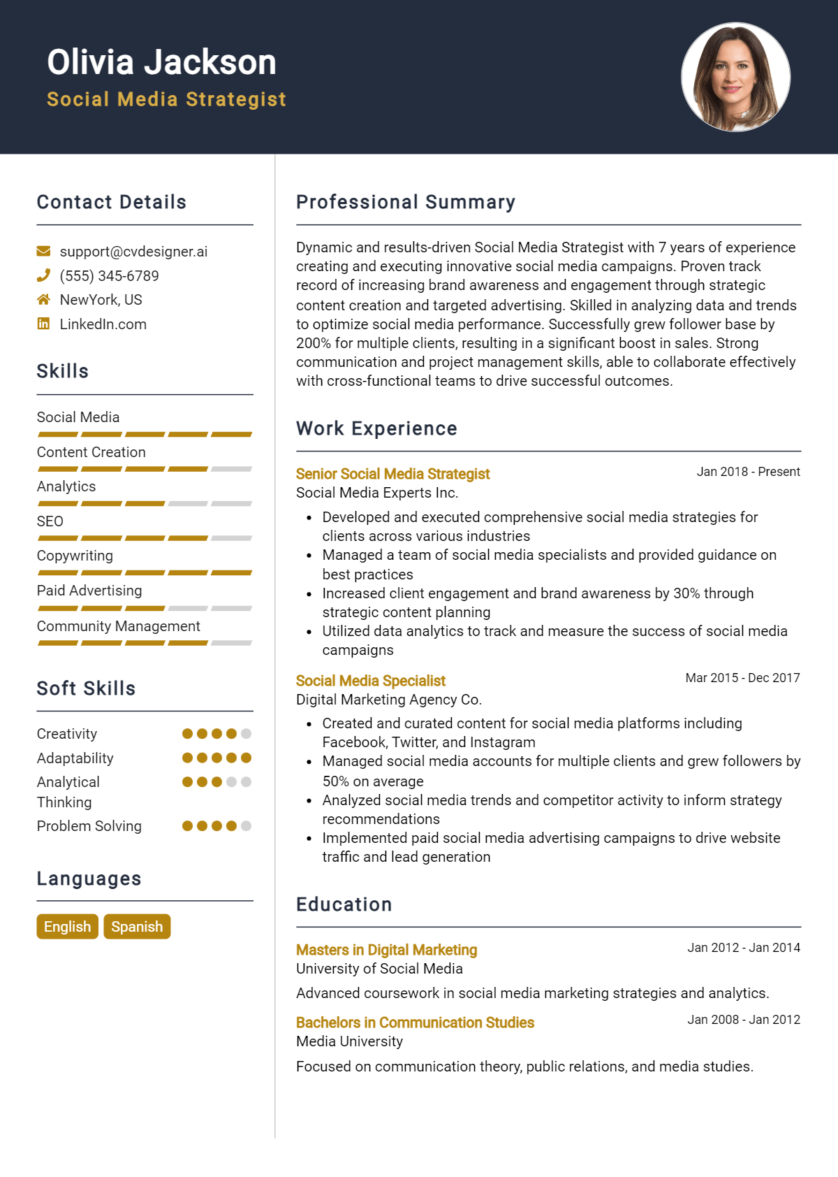 14 Social Media Strategist Resume Examples for 2026: Best Tips Preview
