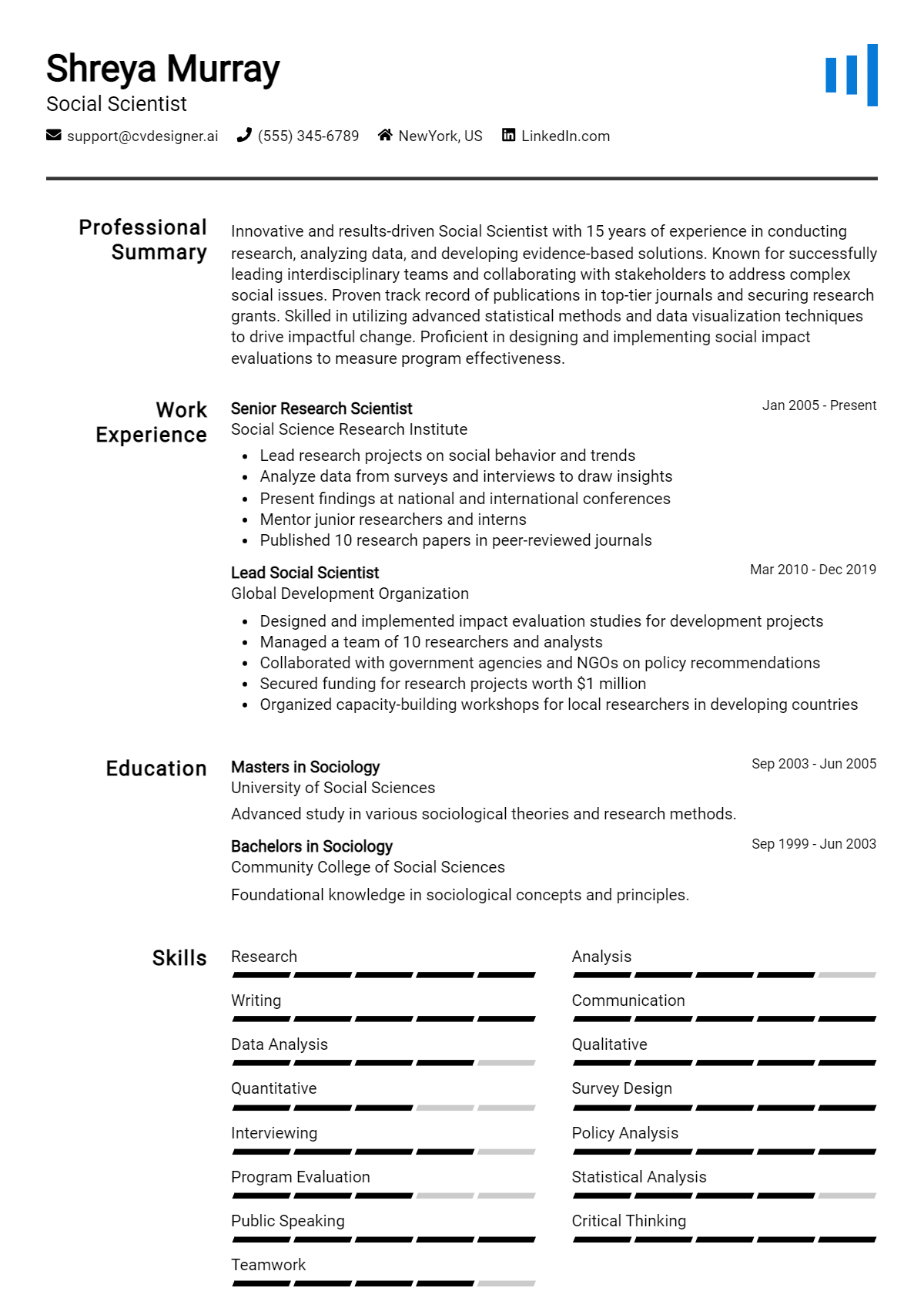 Social Scientist Resume Example for 2026: Proven Tips & Templates Preview