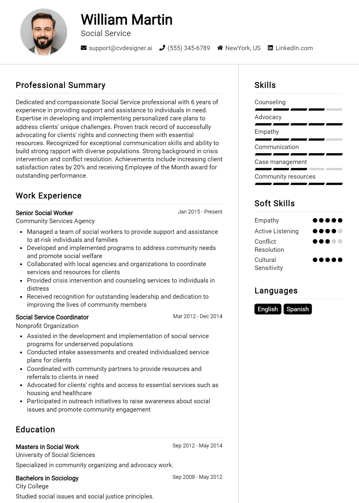 Social Service Resume Example for 2026: Samples & Best Practices Preview
