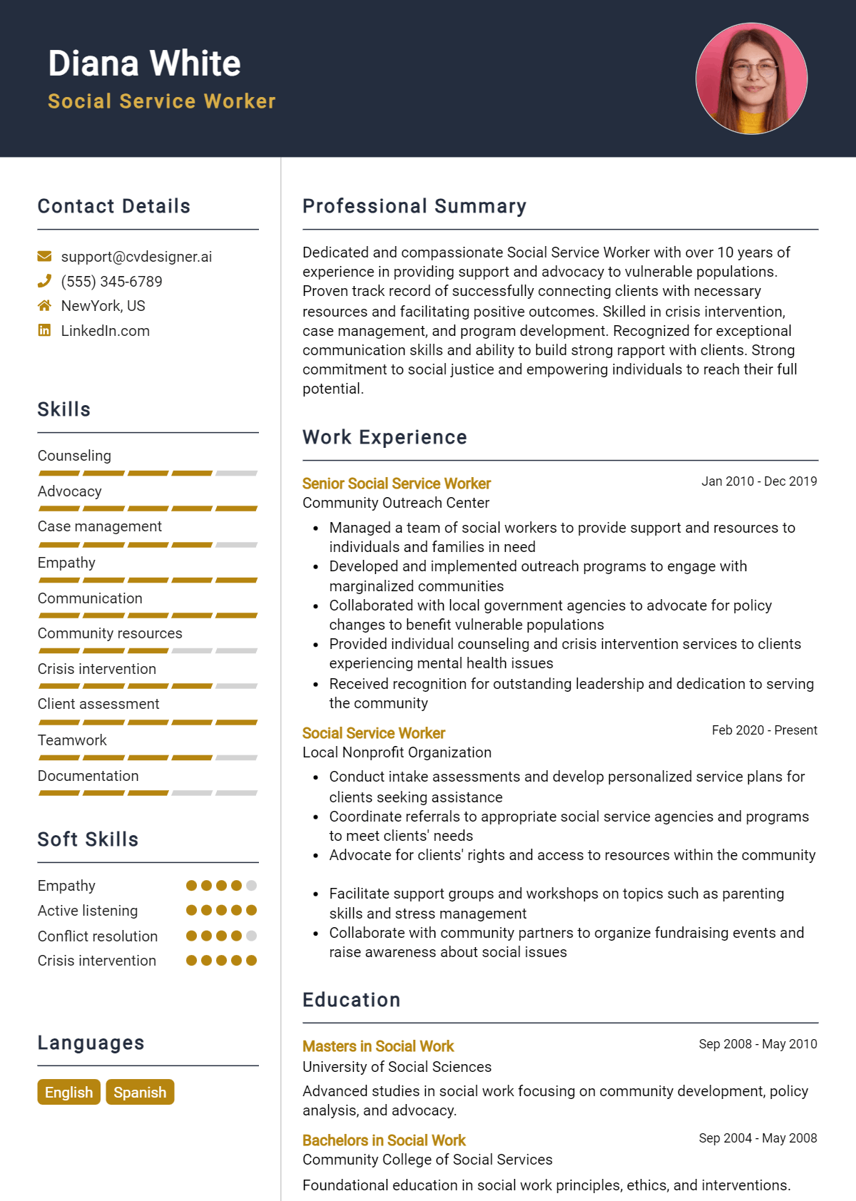 Social Service Worker Resume Example for 2026: Strategies & Templates Preview