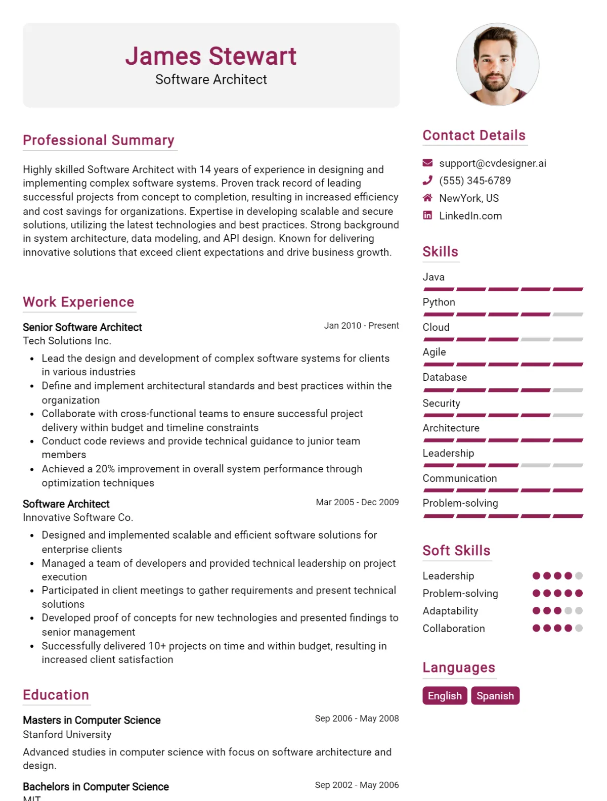 Software Architect CV Example For 2026: Strategies & Templates Preview