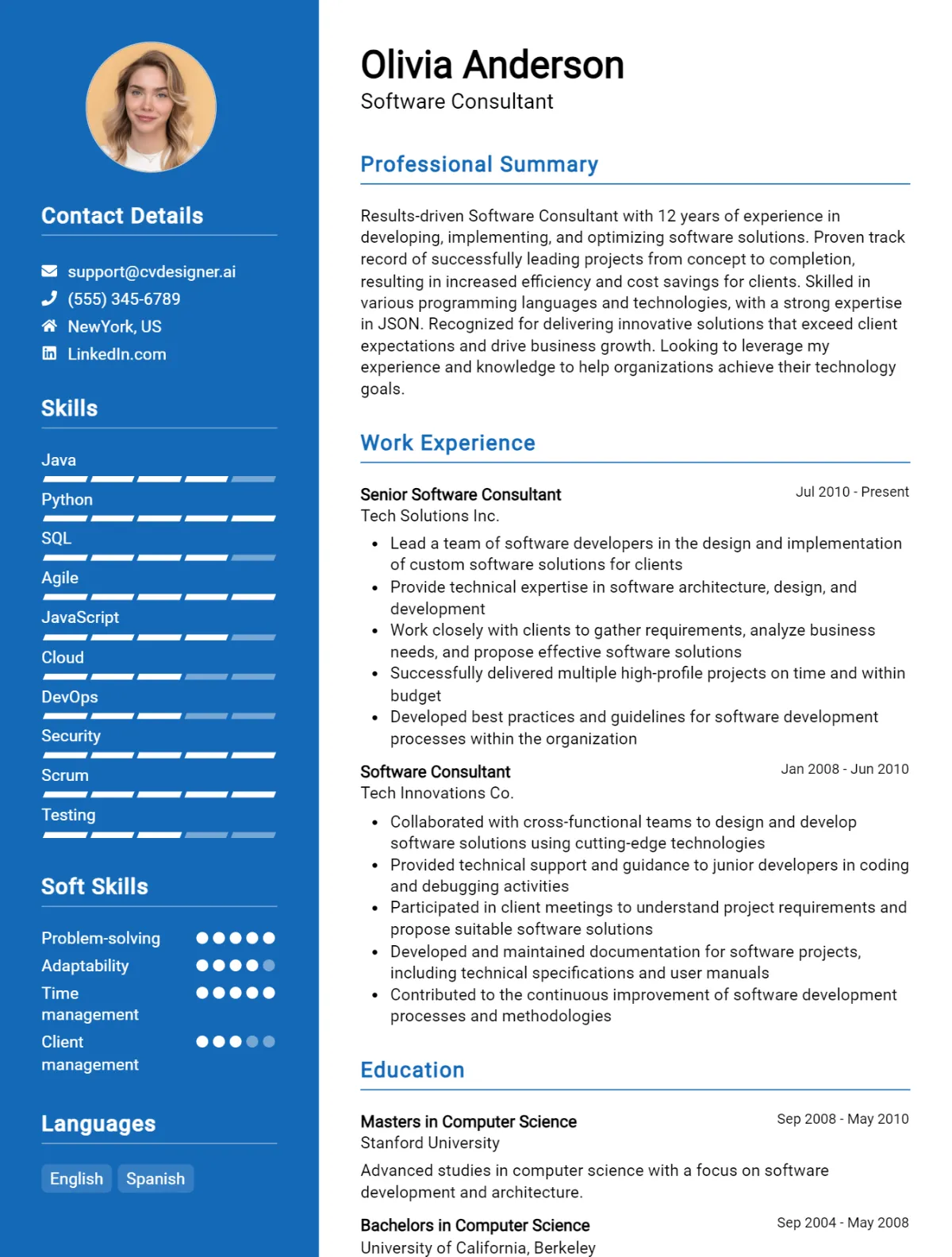 Software Consultant CV Example For 2026: Best Formatting Tips Preview