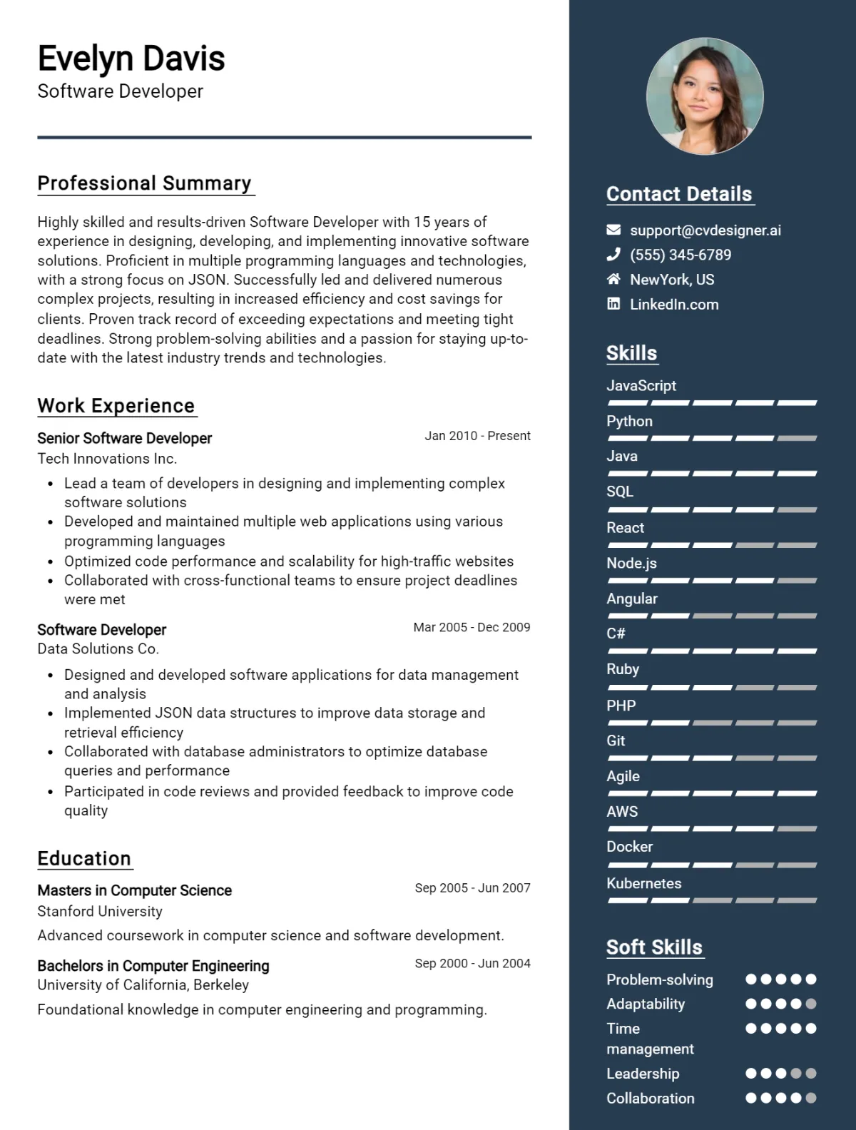 Software Developer CV Example For 2026: Top CV Skills Preview