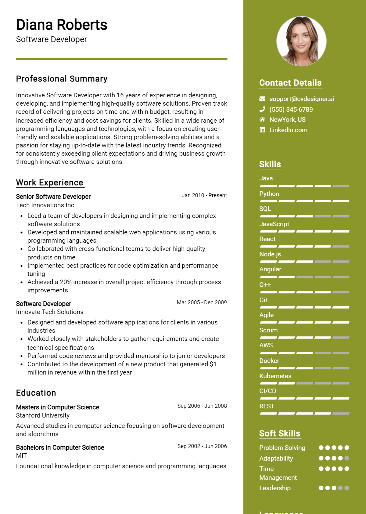 Software Developer Resume Example for 2026: Expert Tips Preview