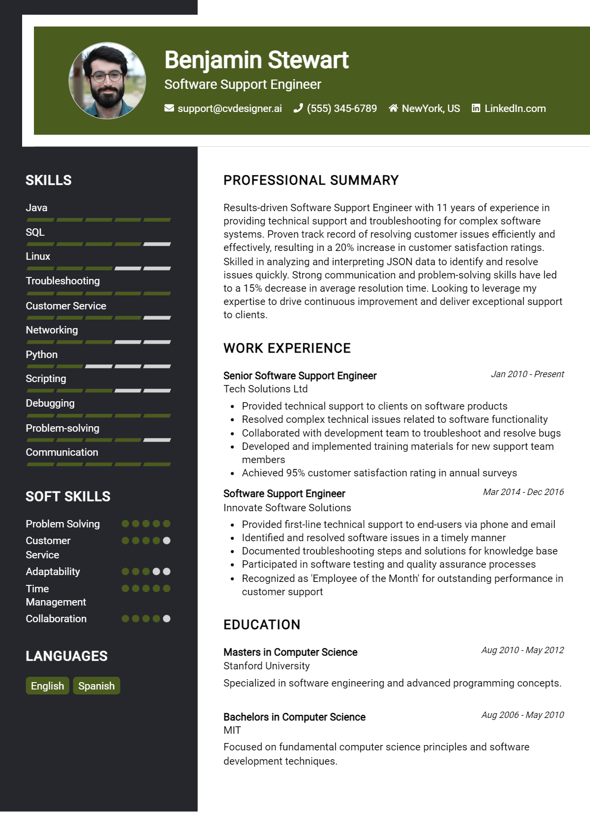 Software Support Engineer Resume Example for 2026: Best Writing Tips Preview