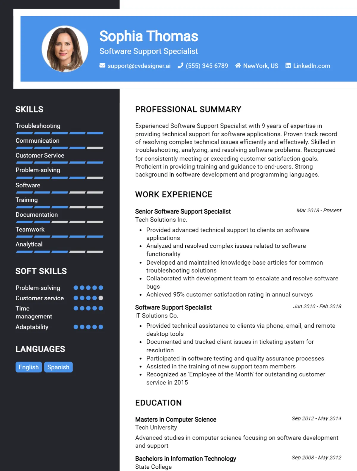 Software Support Specialist CV Example For 2026: Tips to Stand Out Preview