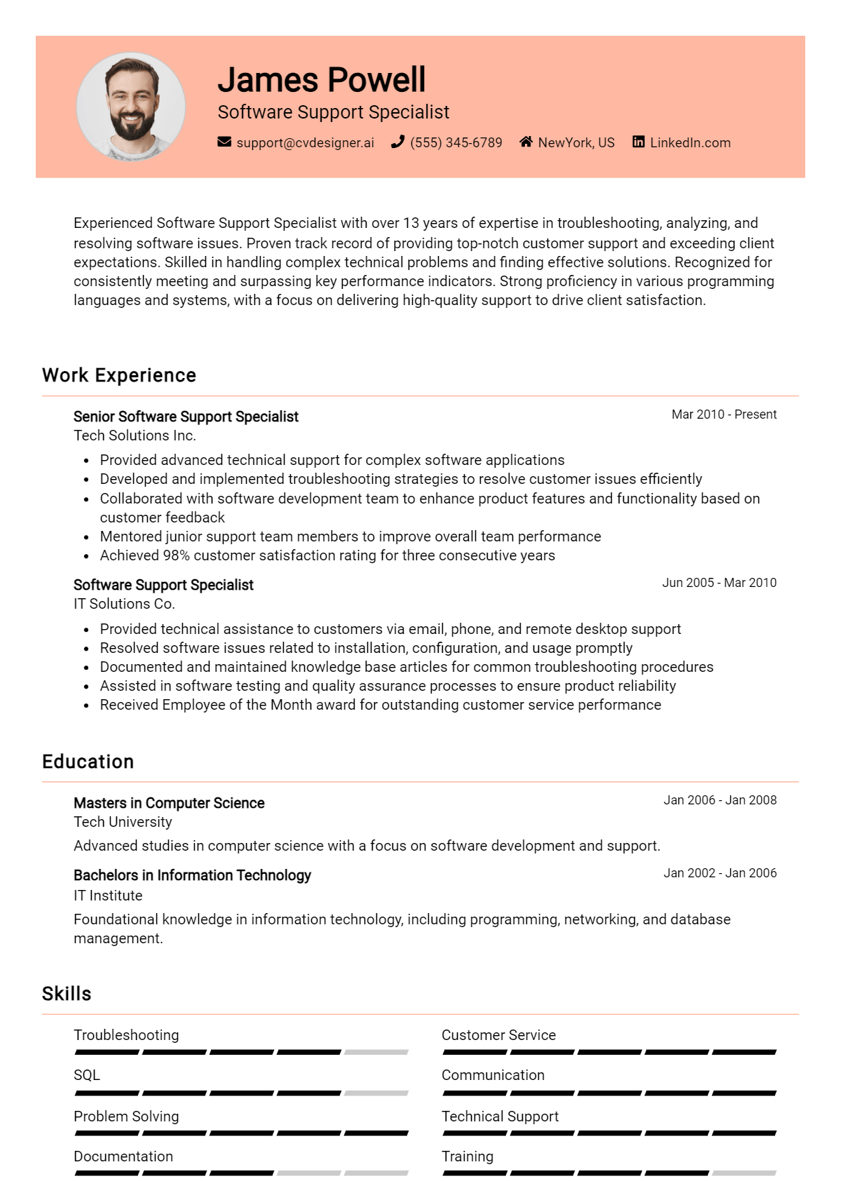 26 Software Support Specialist Resume Examples for 2026: Free Guide Preview