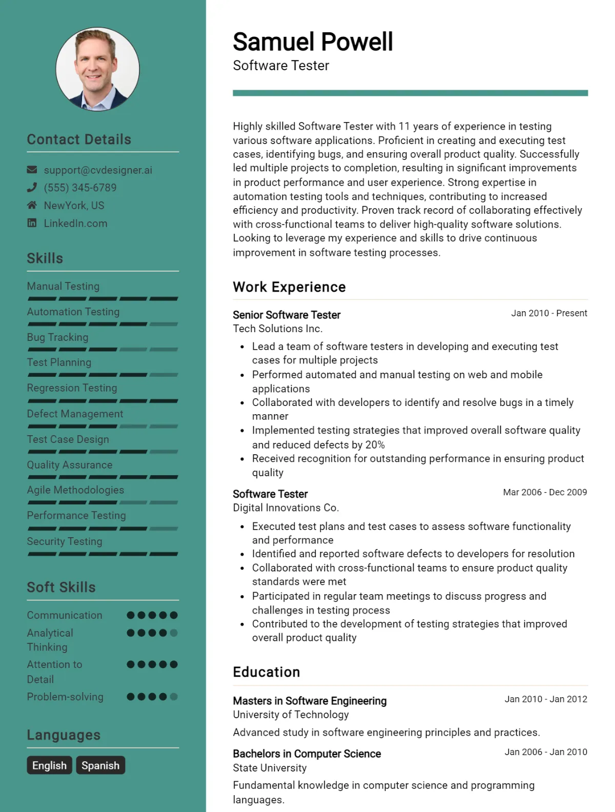 12 Software Tester CV Examples For 2026: Best Writing Guide Preview