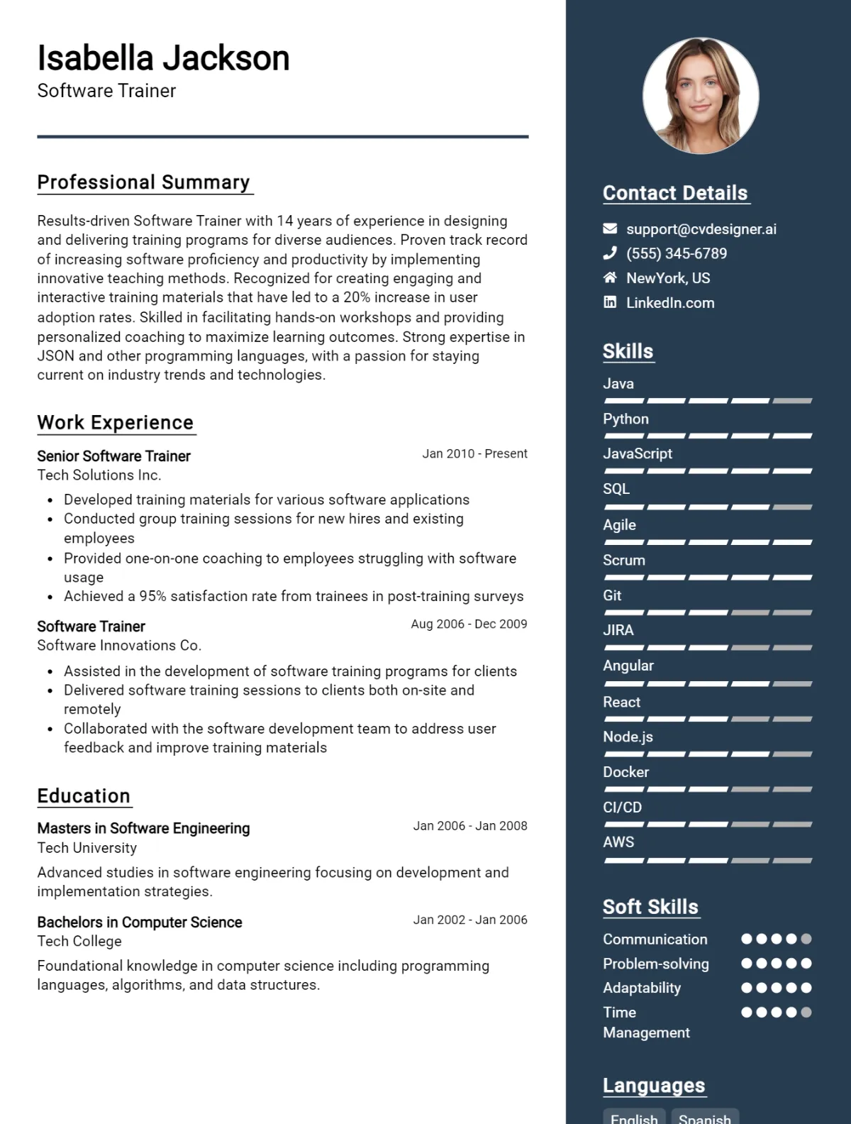 Software Trainer CV Example For 2026: Expert Tips & Templates Preview