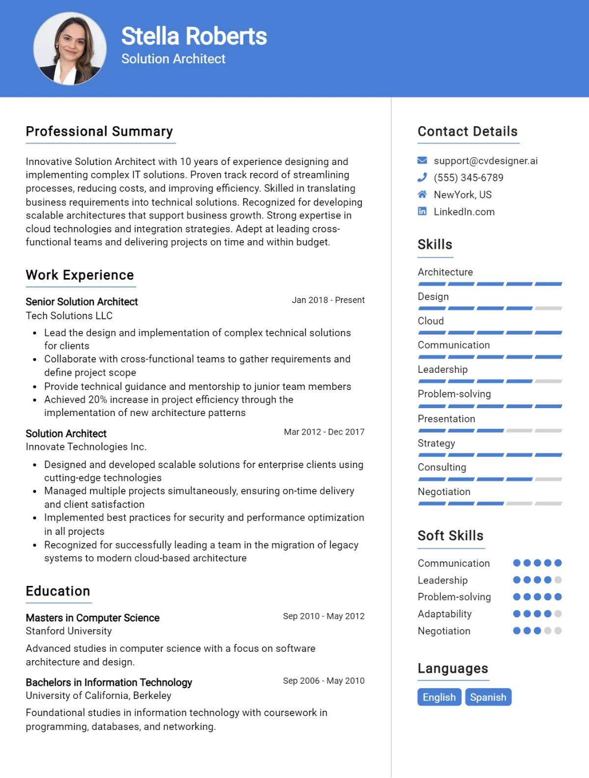 18 Solution Architect CV Examples And Templates For 2026 Preview