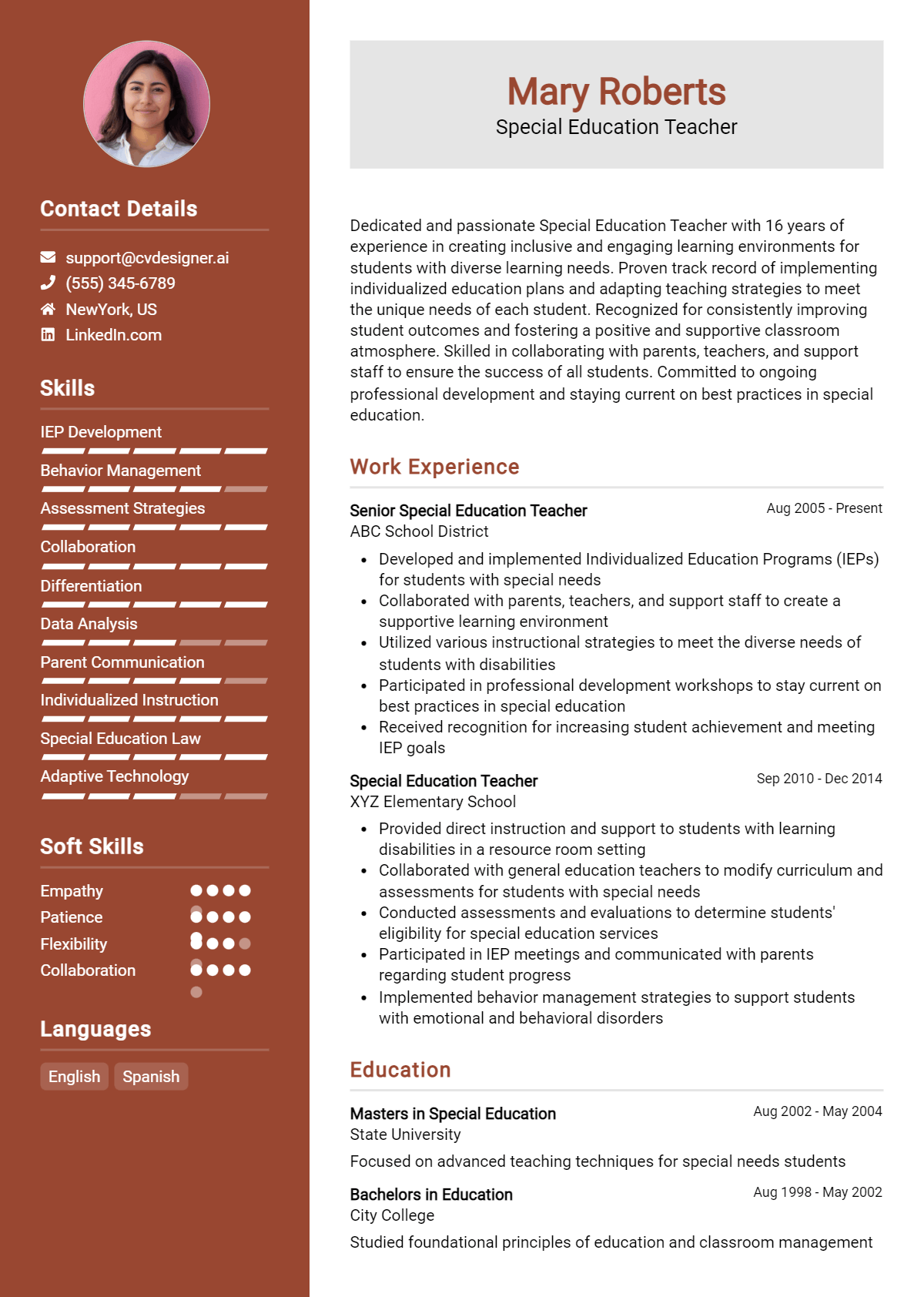 Special Education Teacher Resume Example for 2026: Best Formatting Tips Preview