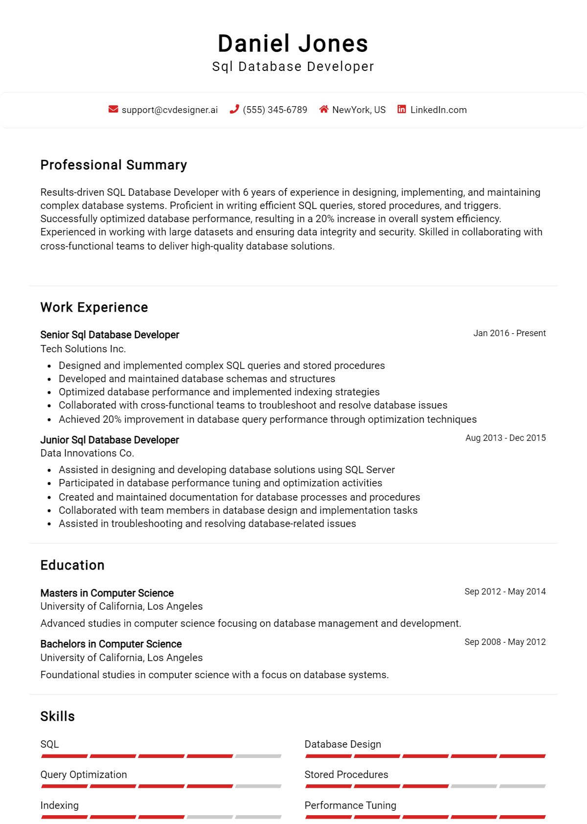 10 SQL Database Developer Resume Examples for 2026: Ultimate Guide Preview