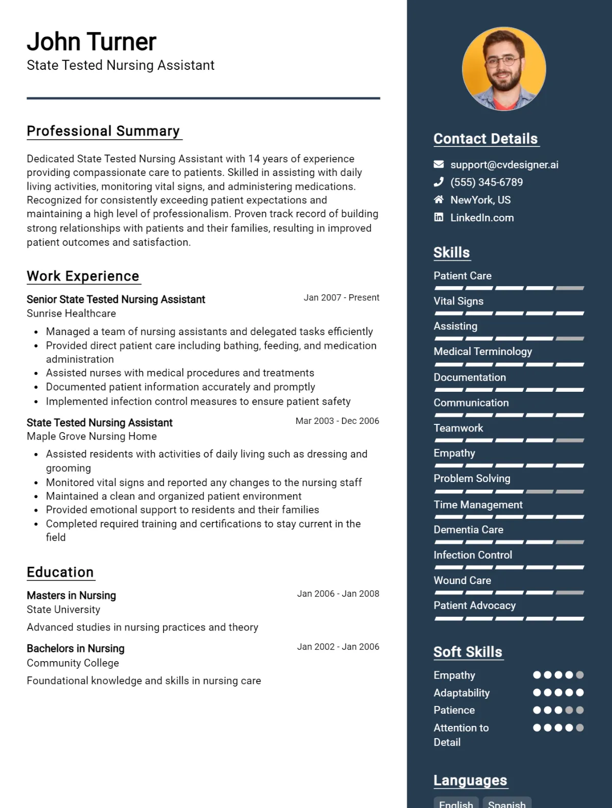 State Tested Nursing Assistant CV Example For 2026: Best Formatting Tips Preview