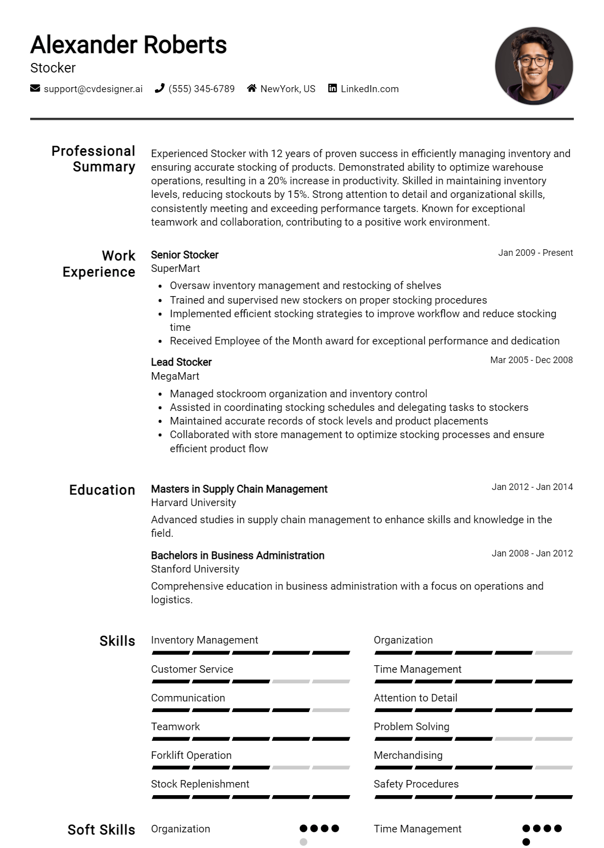 Stocker Resume Example for 2026: Samples & Best Practices Preview