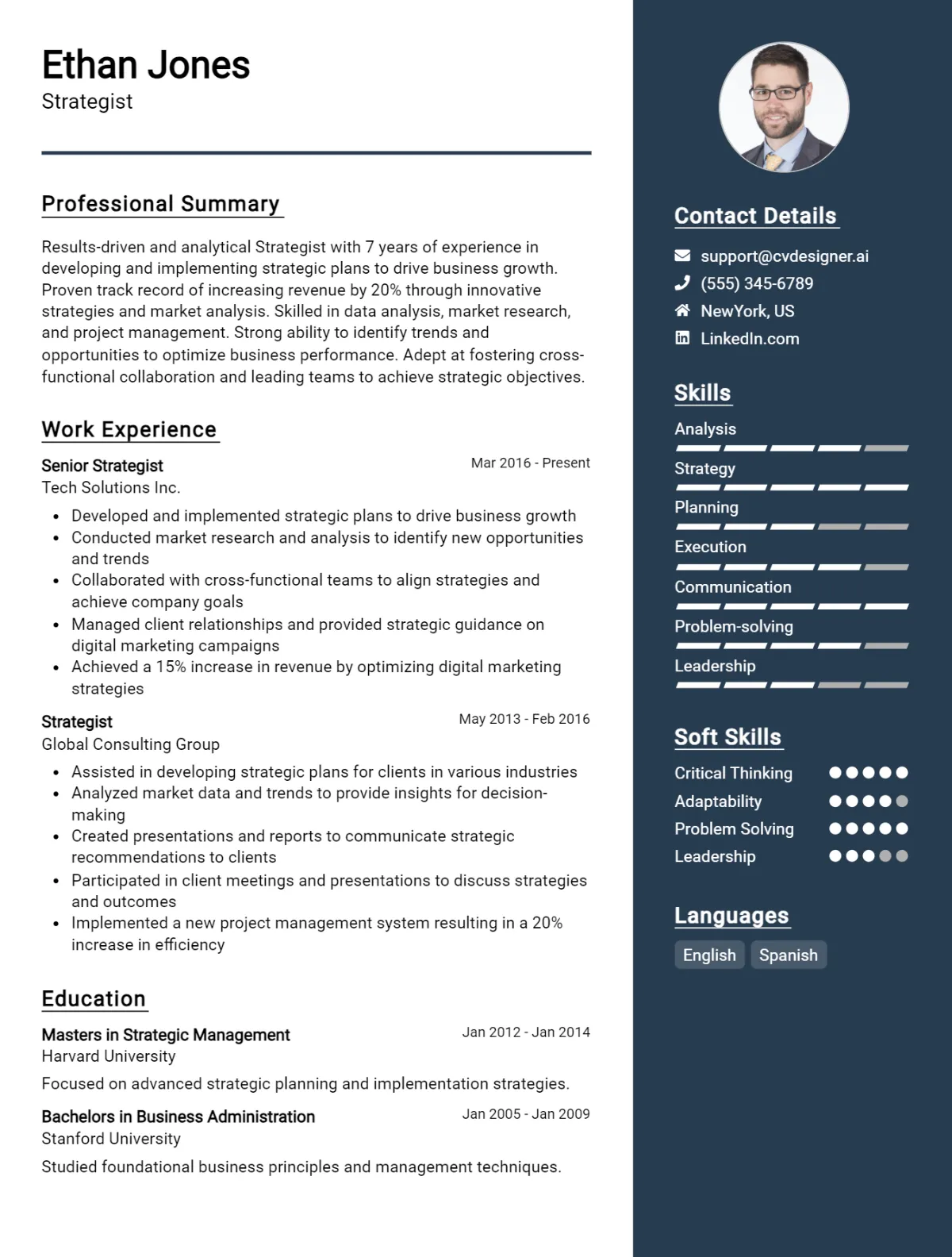 Strategist CV Example For 2026: How to Create a Professional CV Preview