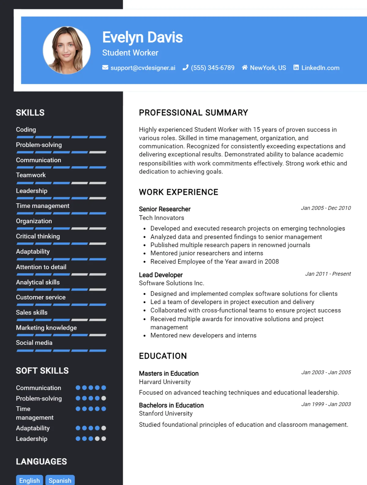 Student Worker CV Example For 2026: Best Formatting Tips Preview