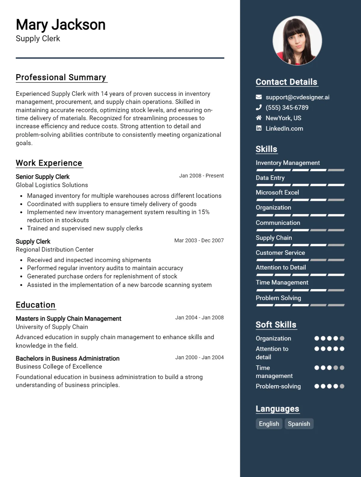 Supply Clerk CV Example For 2026: Tips to Stand Out Preview