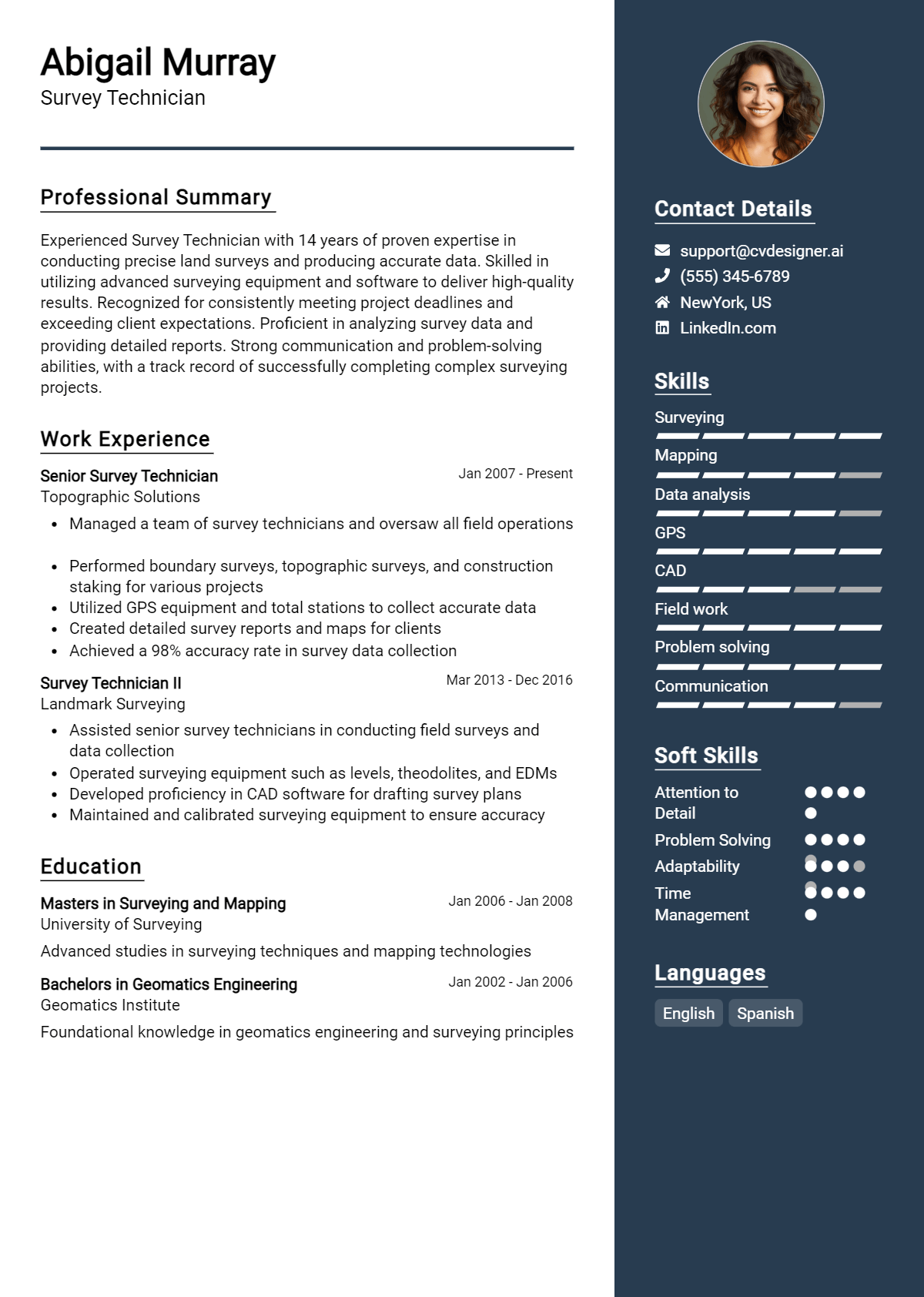 Survey Technician Resume Example for 2026: Proven Tips & Templates Preview