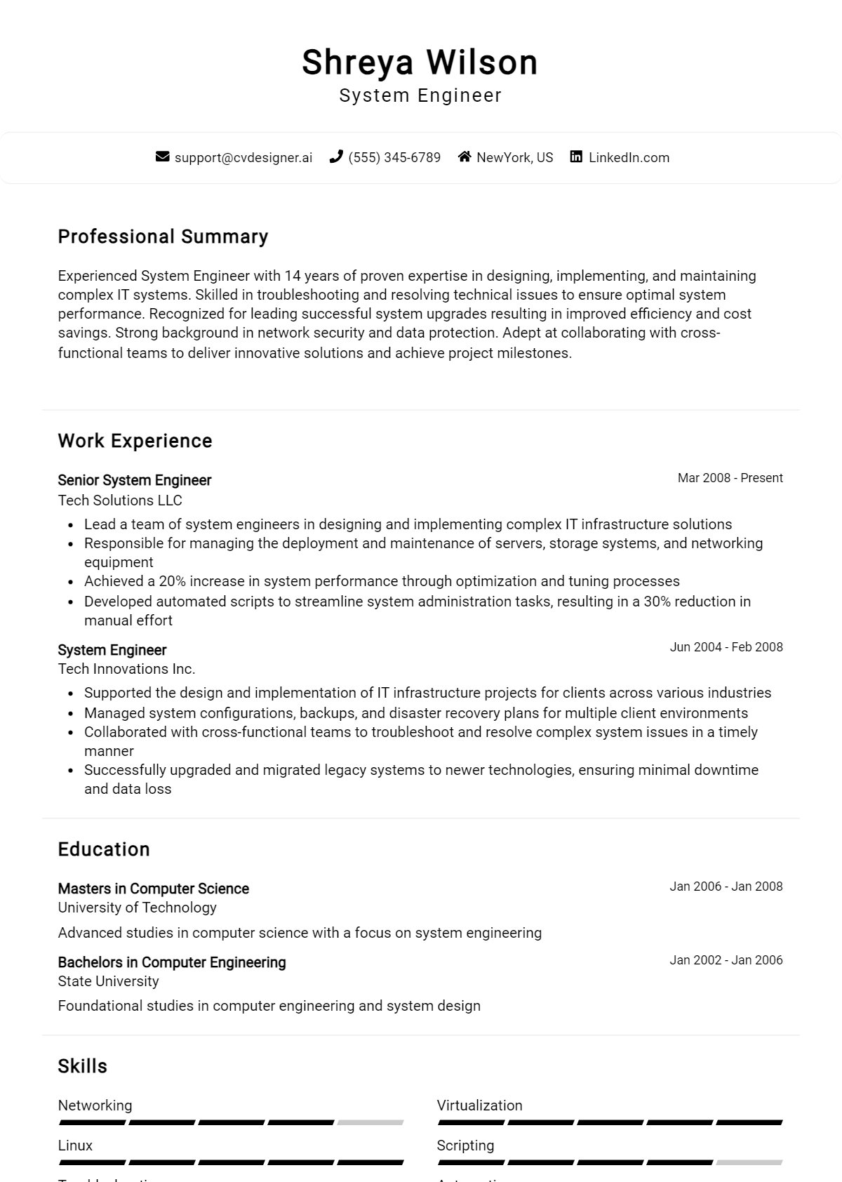 16 System Engineer Resume Examples And Templates for 2026 Preview