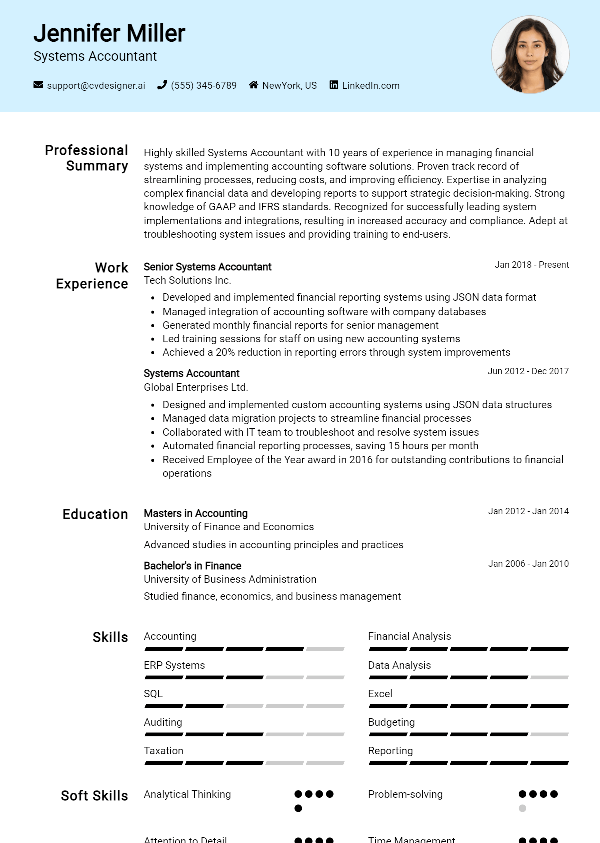 Systems Accountant Resume Example for 2026: Expert Tips & Templates Preview