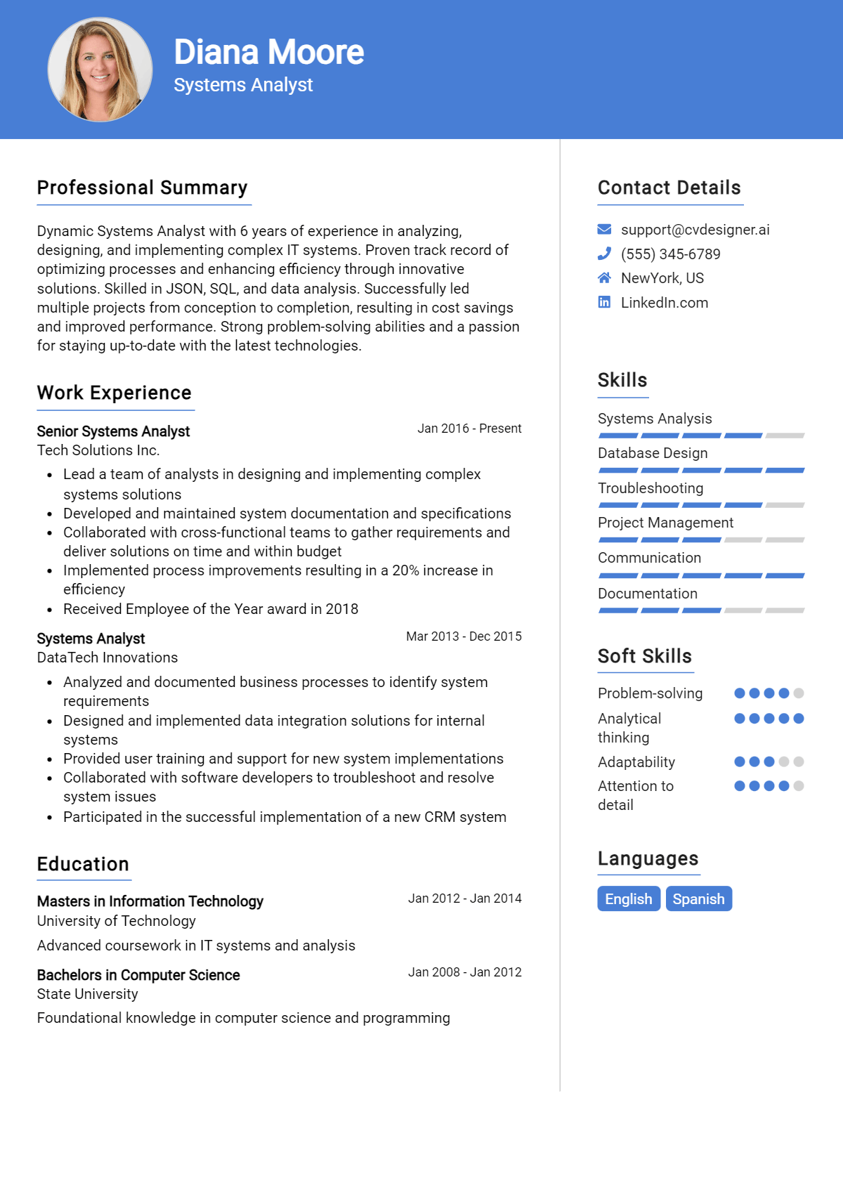 Systems Analyst Resume Example for 2026: Tips to Stand Out Preview