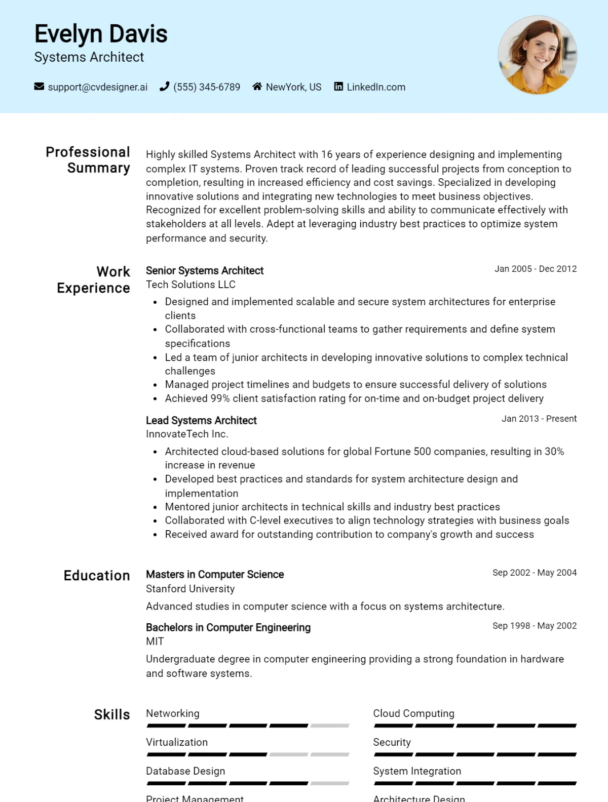Systems Architect CV Example For 2026: Best Writing Guide Preview