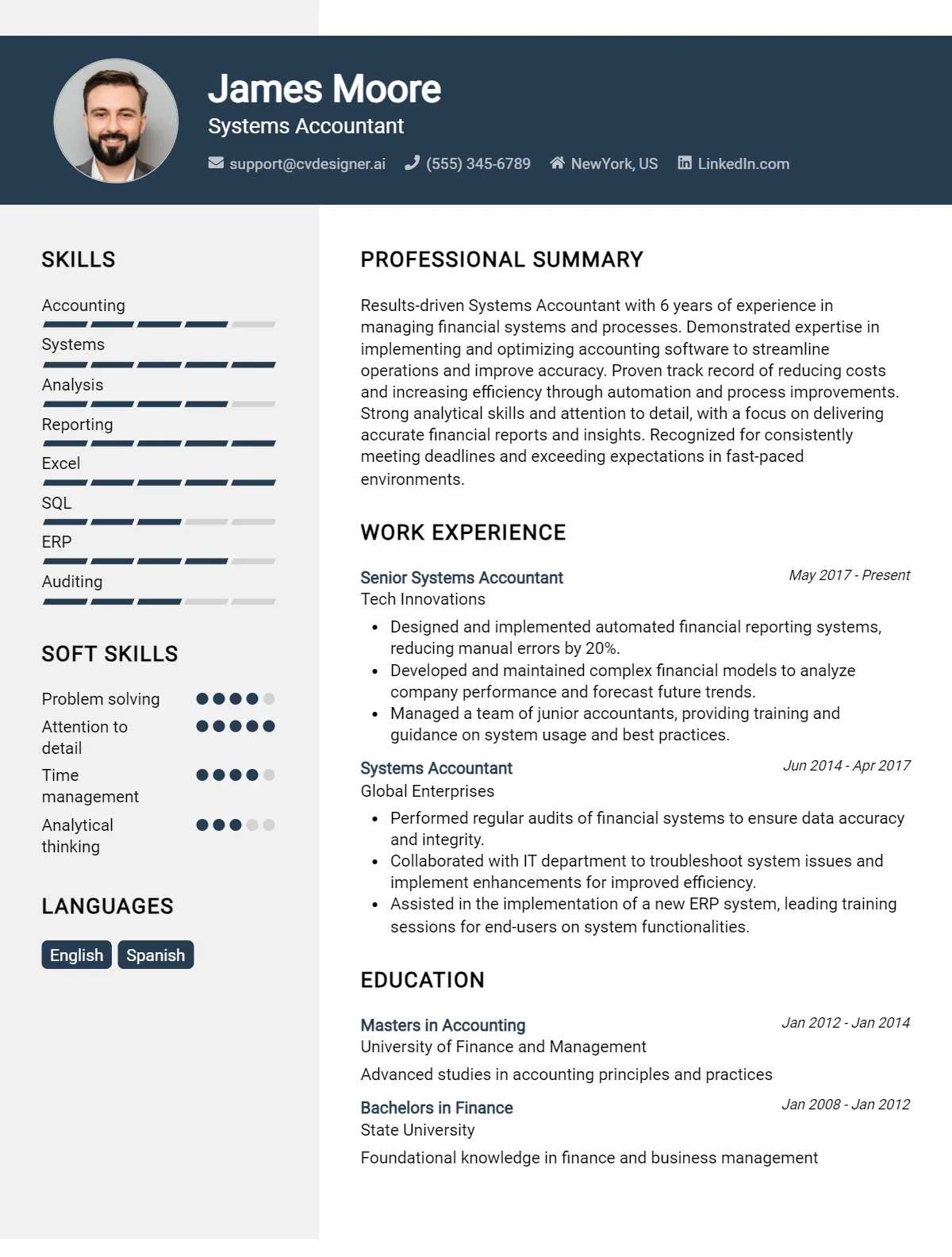 Systems Accountant CV Example For 2026: How to Craft a Winning CV Preview