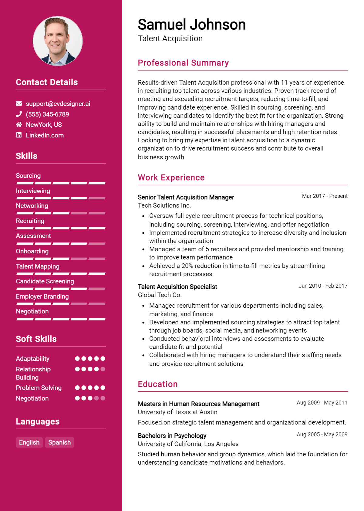 9 Talent Acquisition Resume Examples for 2026: Resume Guide Preview