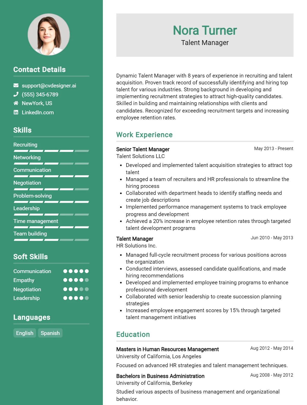 14 Talent Manager CV Examples And Templates For 2026 Preview