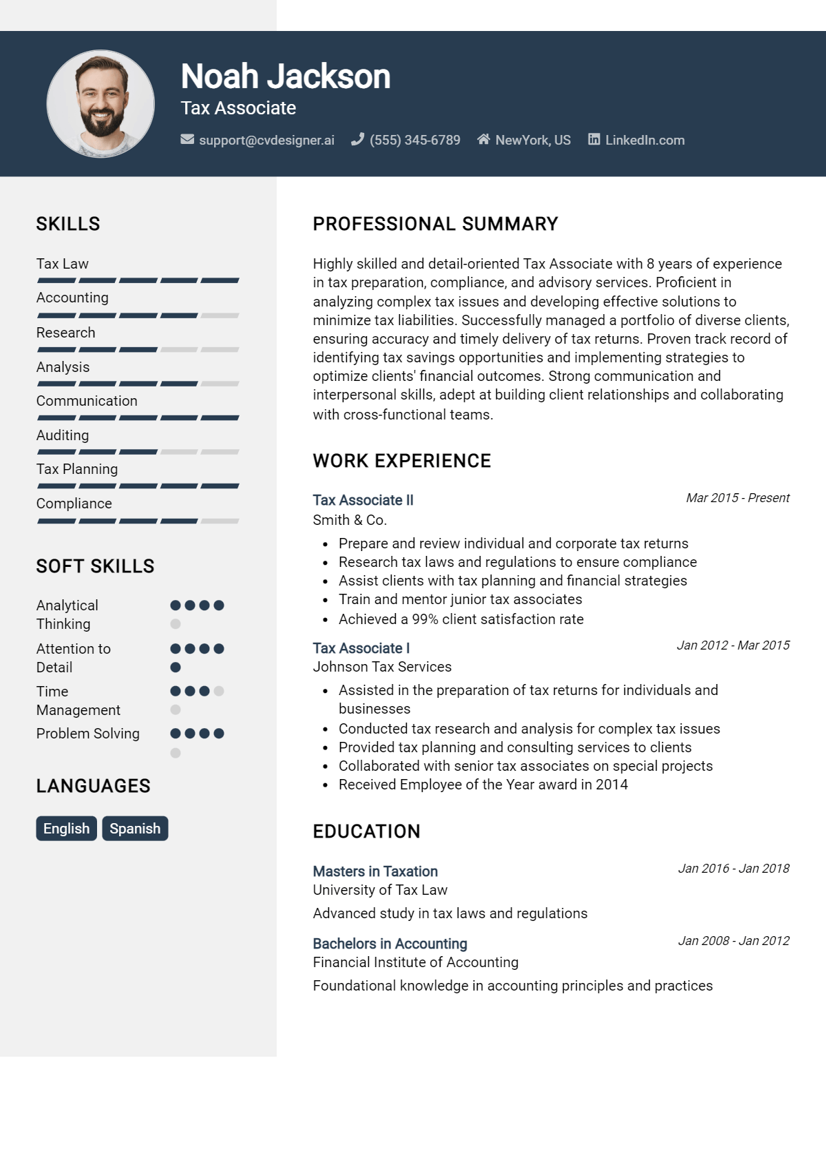 15 Tax Associate Resume Examples And Templates for 2026 Preview
