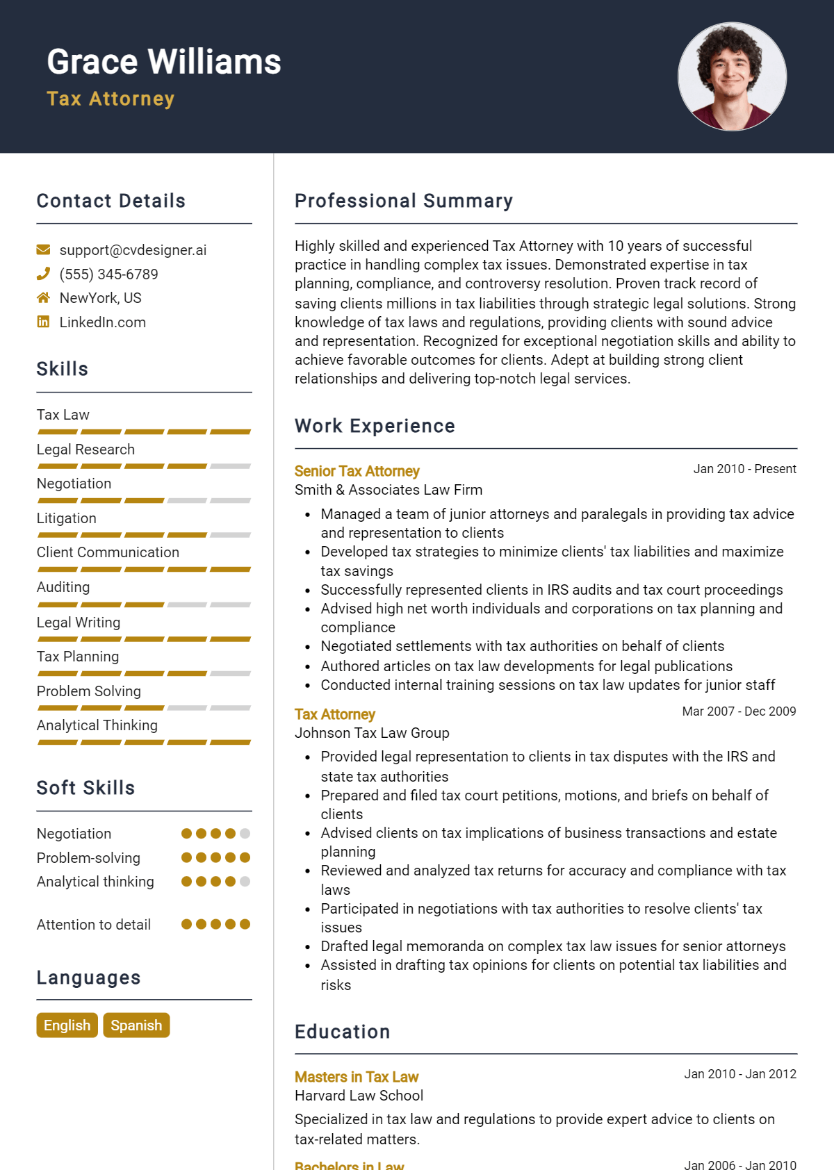 Tax Attorney Resume Example for 2026: Tips & Templates Preview