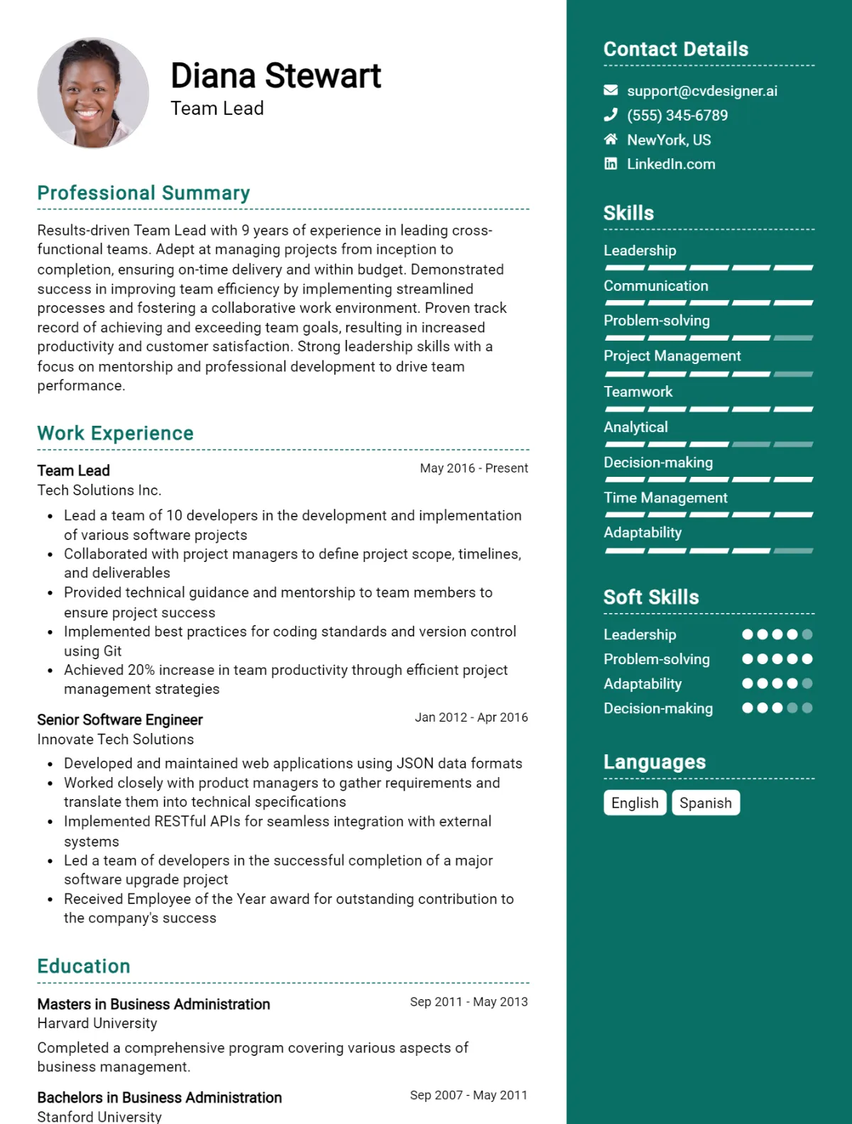 Team Lead CV Example For 2026: How to Create a Professional CV Preview