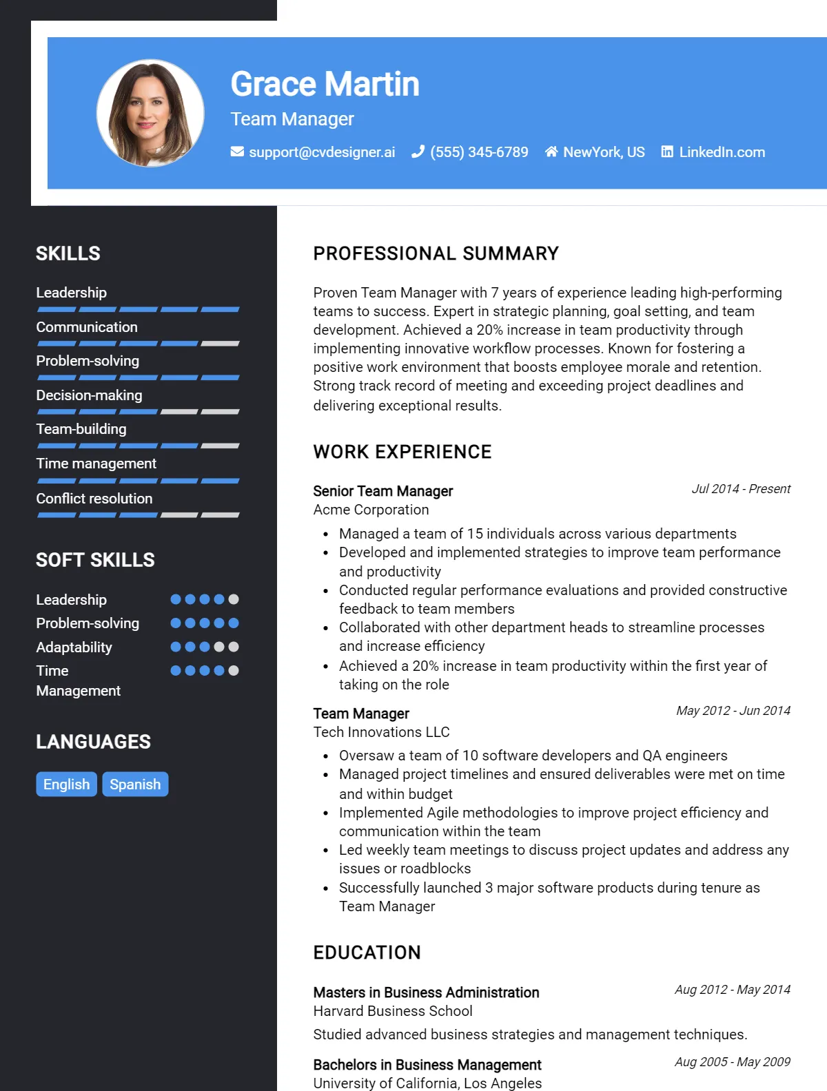 Team Manager CV Example For 2026: Tips to Stand Out Preview