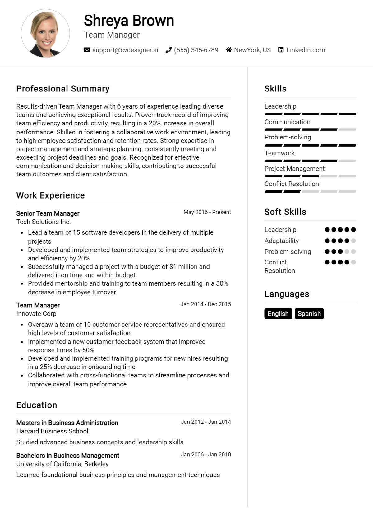 10 Team Manager Resume Examples for 2026: Resume Guide Preview