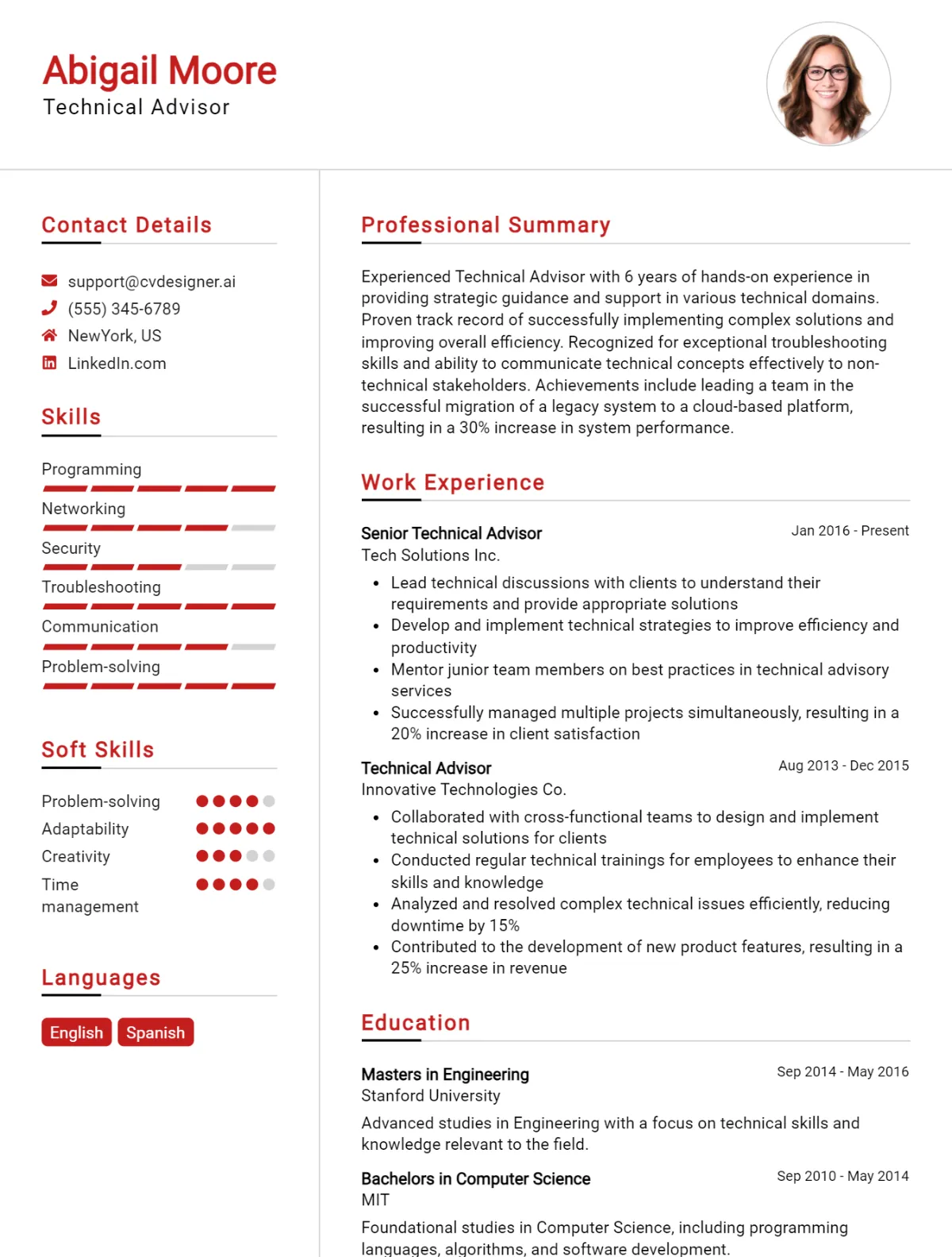Technical Advisor CV Example For 2026: Top Tips & Samples Preview