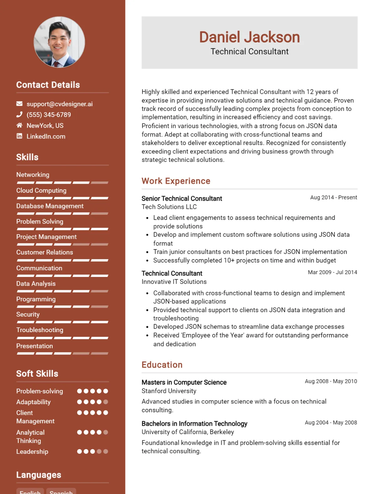 24 Technical Consultant CV Examples for 2026: Tips & Free Templates Preview