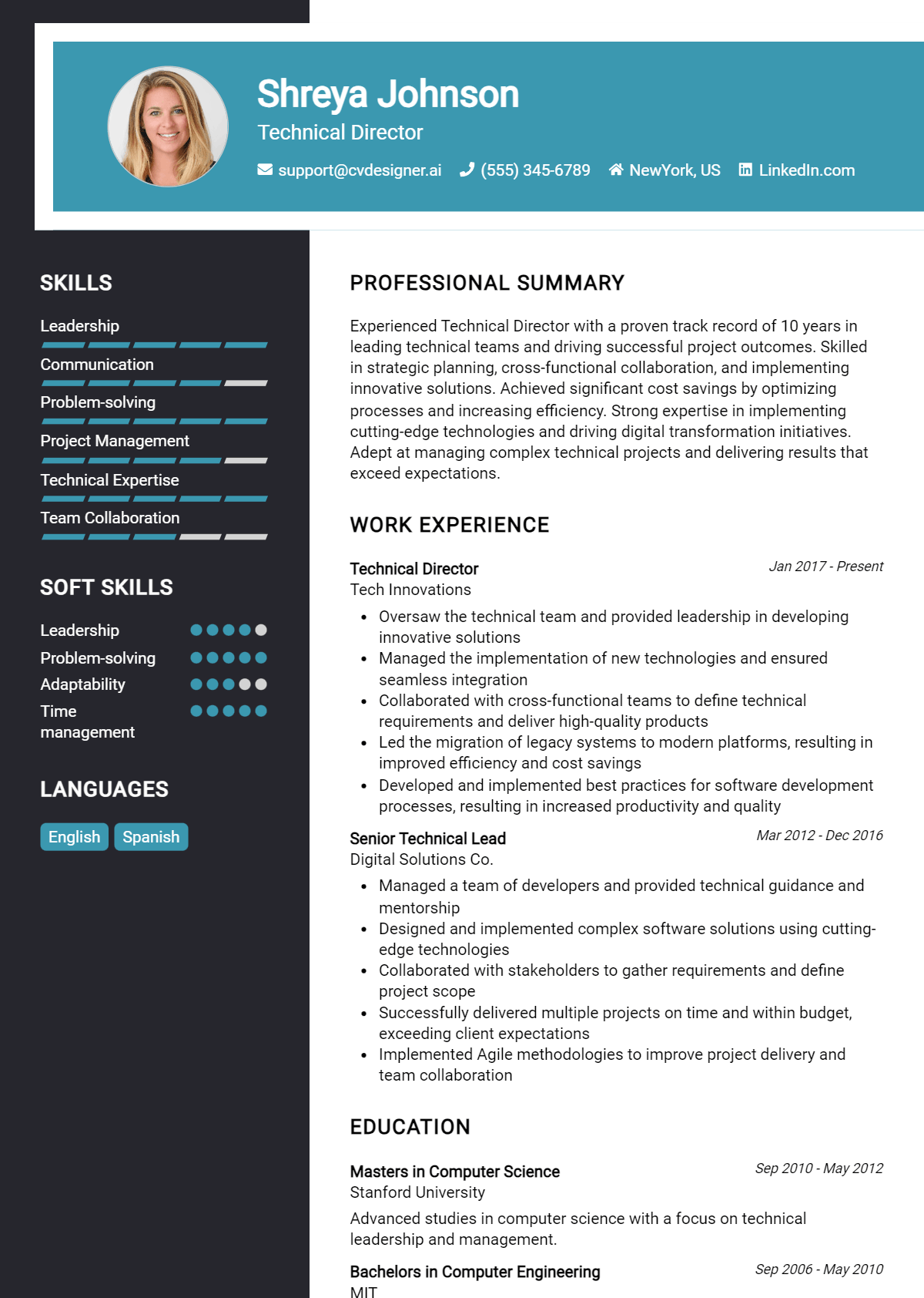 28 Technical Director Resume Examples for 2026: Resume Guide Preview