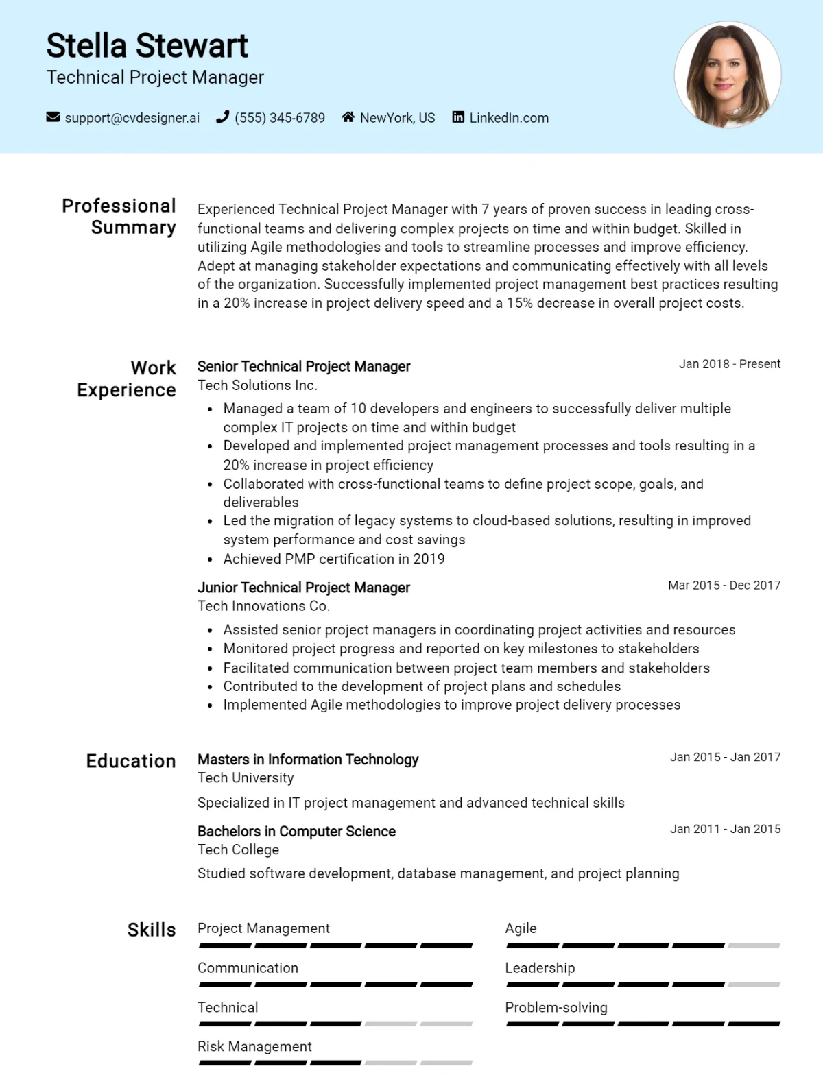 12 Technical Project Manager CV Examples And Templates For 2026 Preview