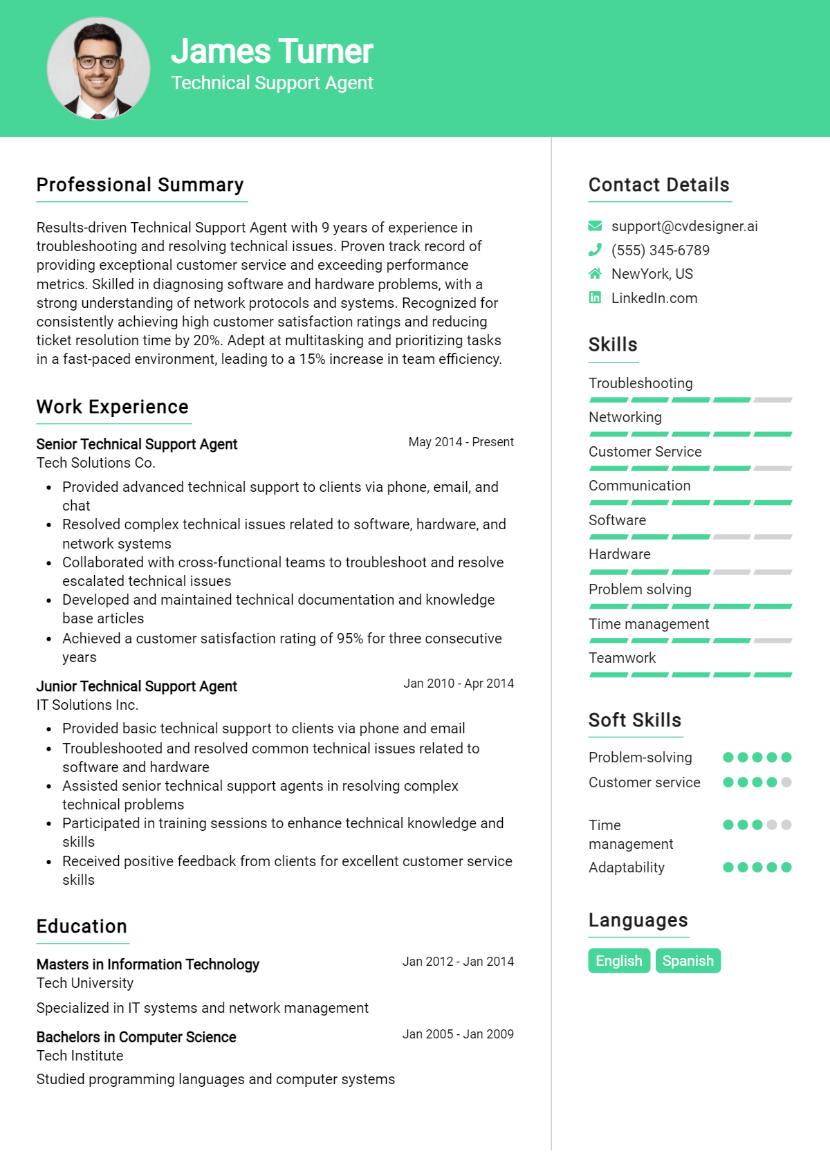 7 Technical Support Agent Resume Examples And Templates for 2026 Preview