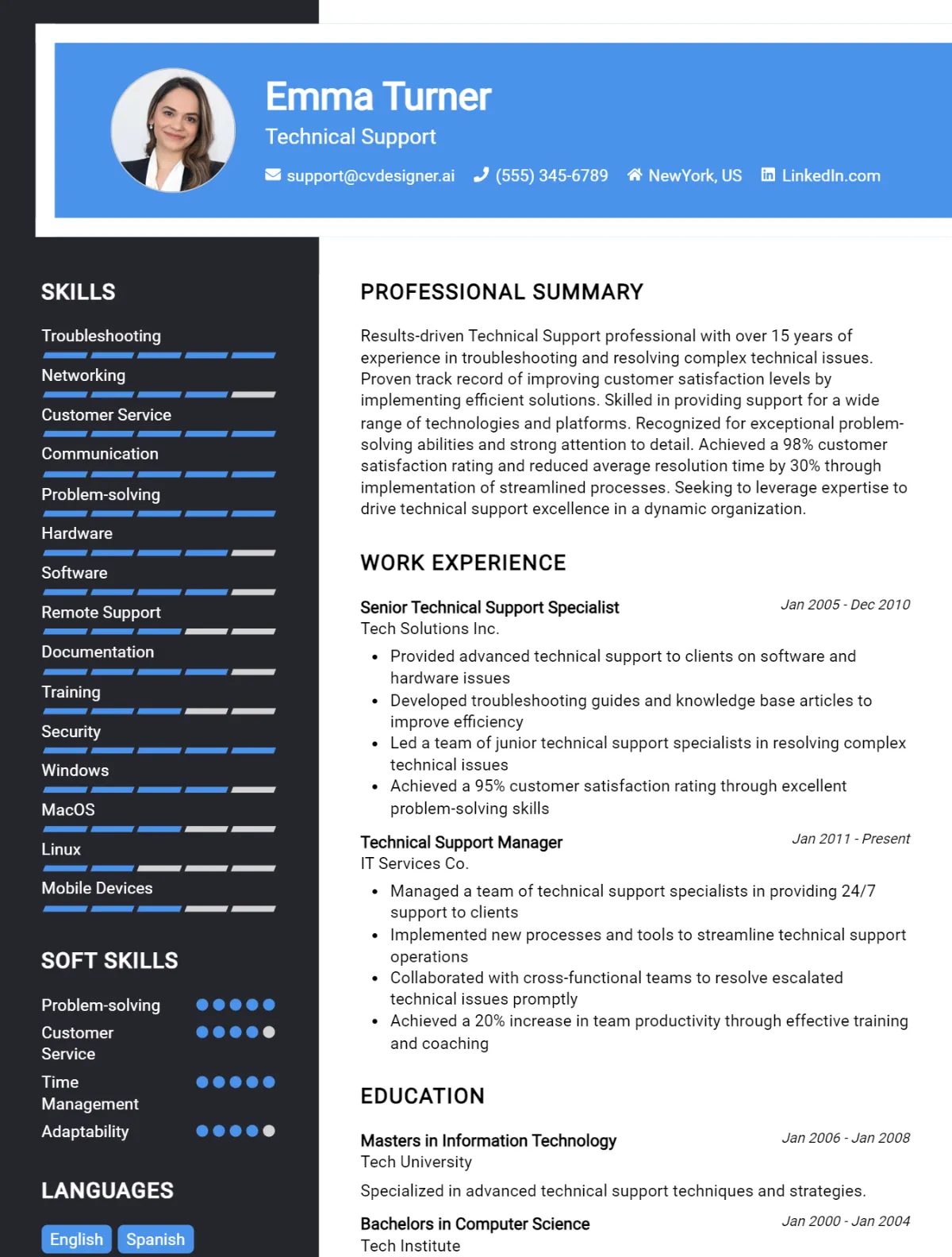 20 Technical Support CV Examples And Free Templates For 2026 Preview
