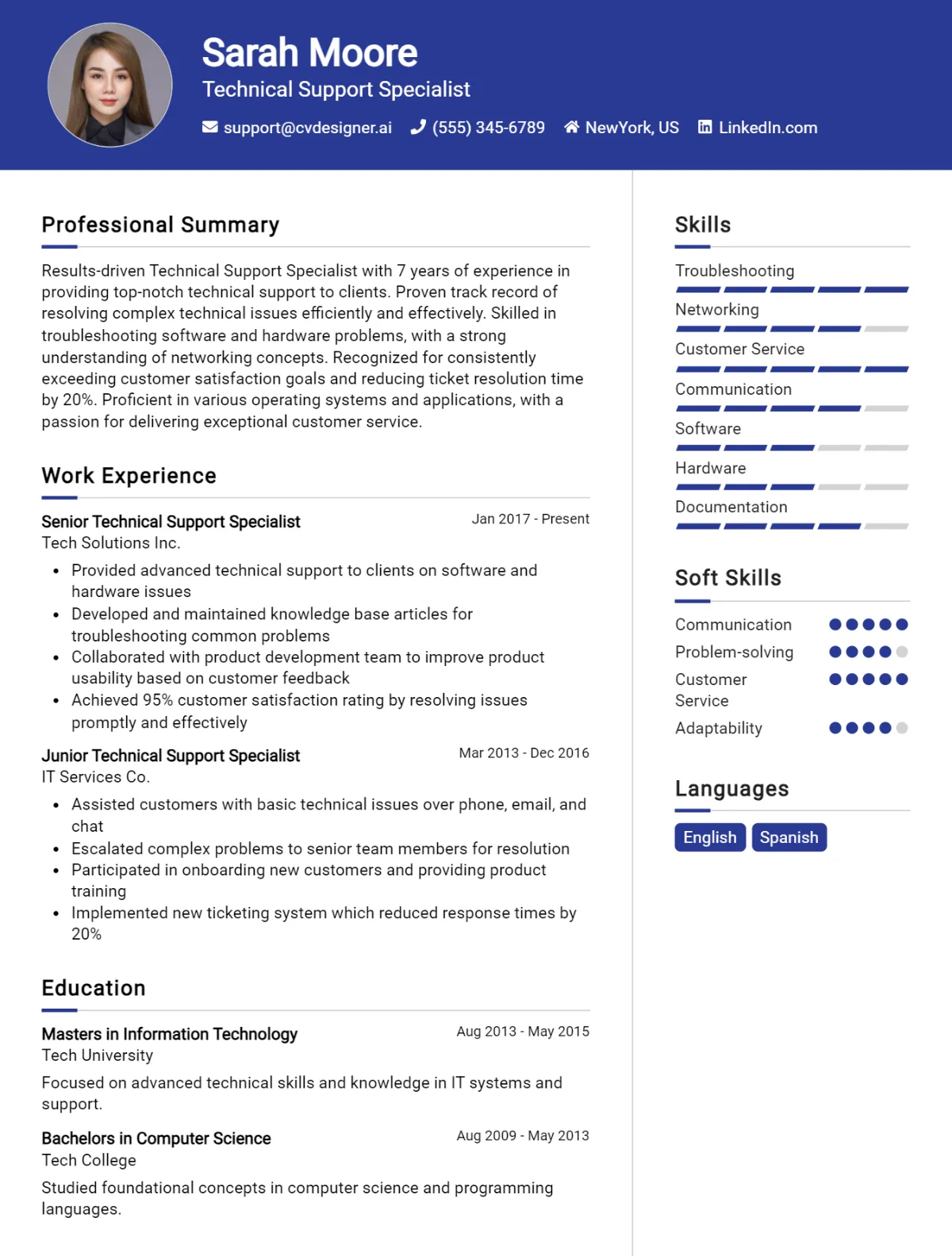 15 Technical Support Specialist CV Examples And Templates For 2026 Preview