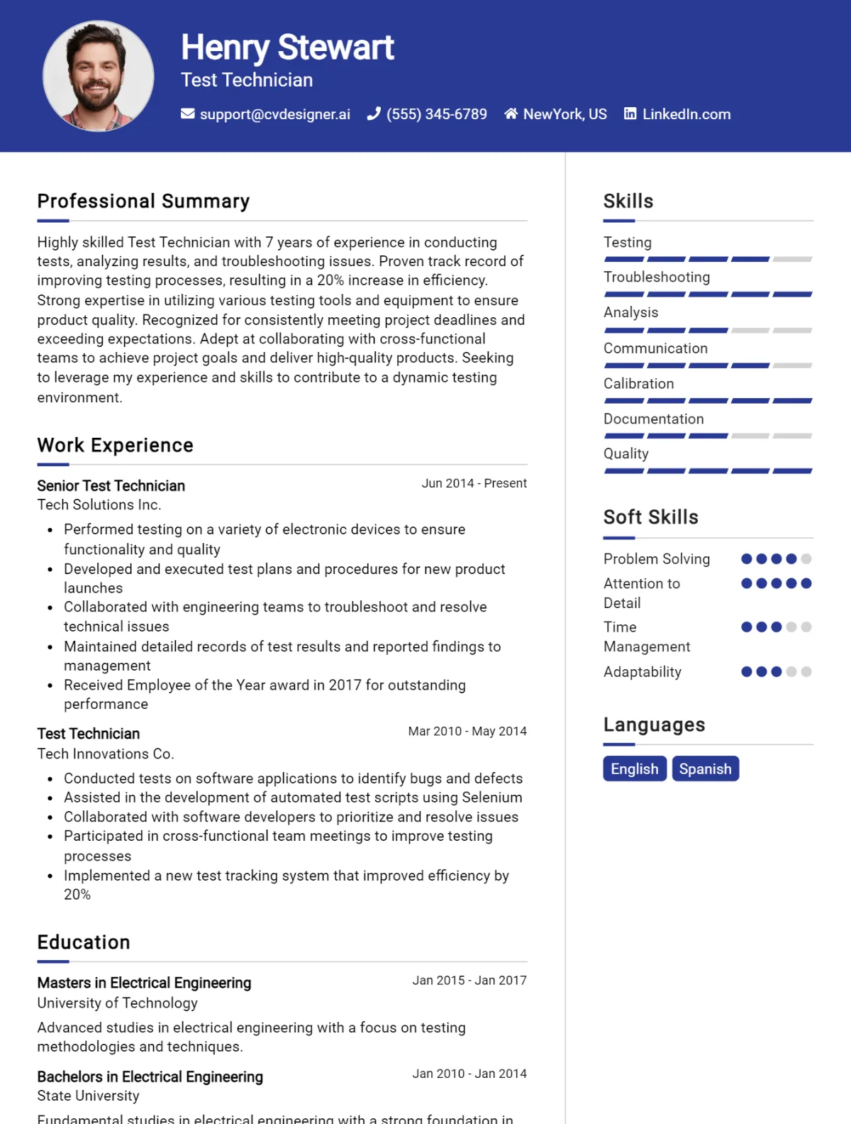 Test Technician CV Example For 2026: Top Tips & Samples Preview